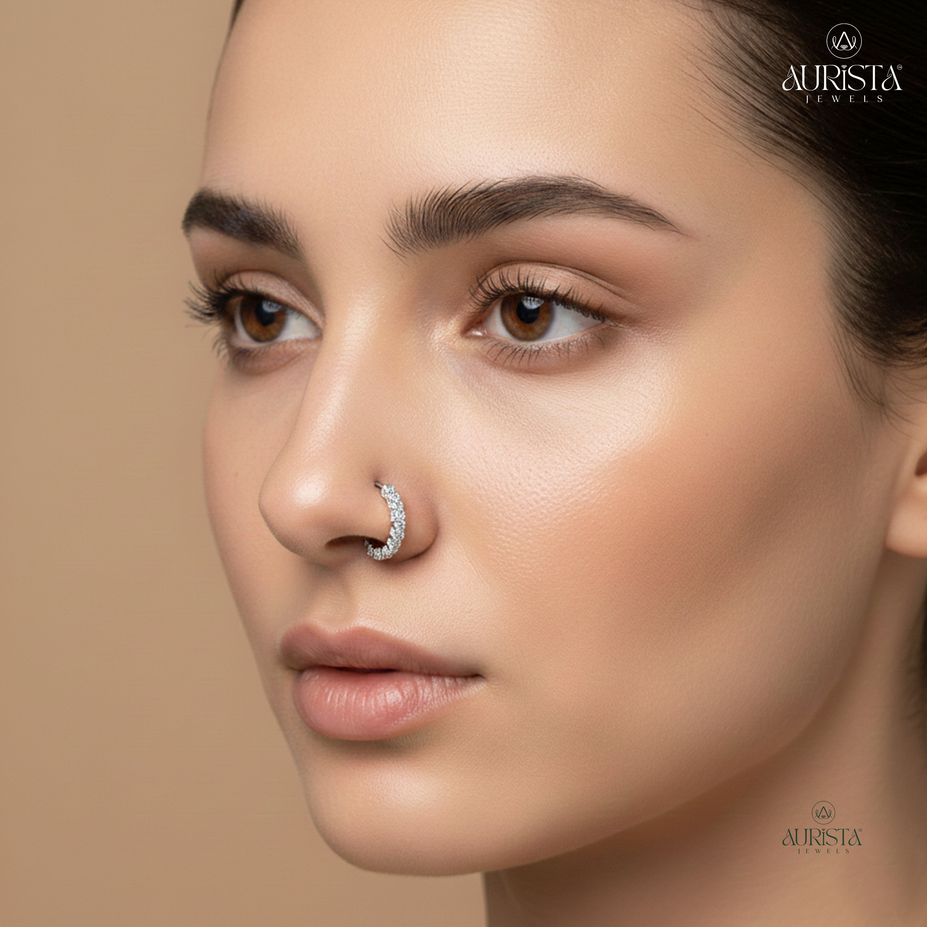 Endless Love Round Diamond Nose Ring