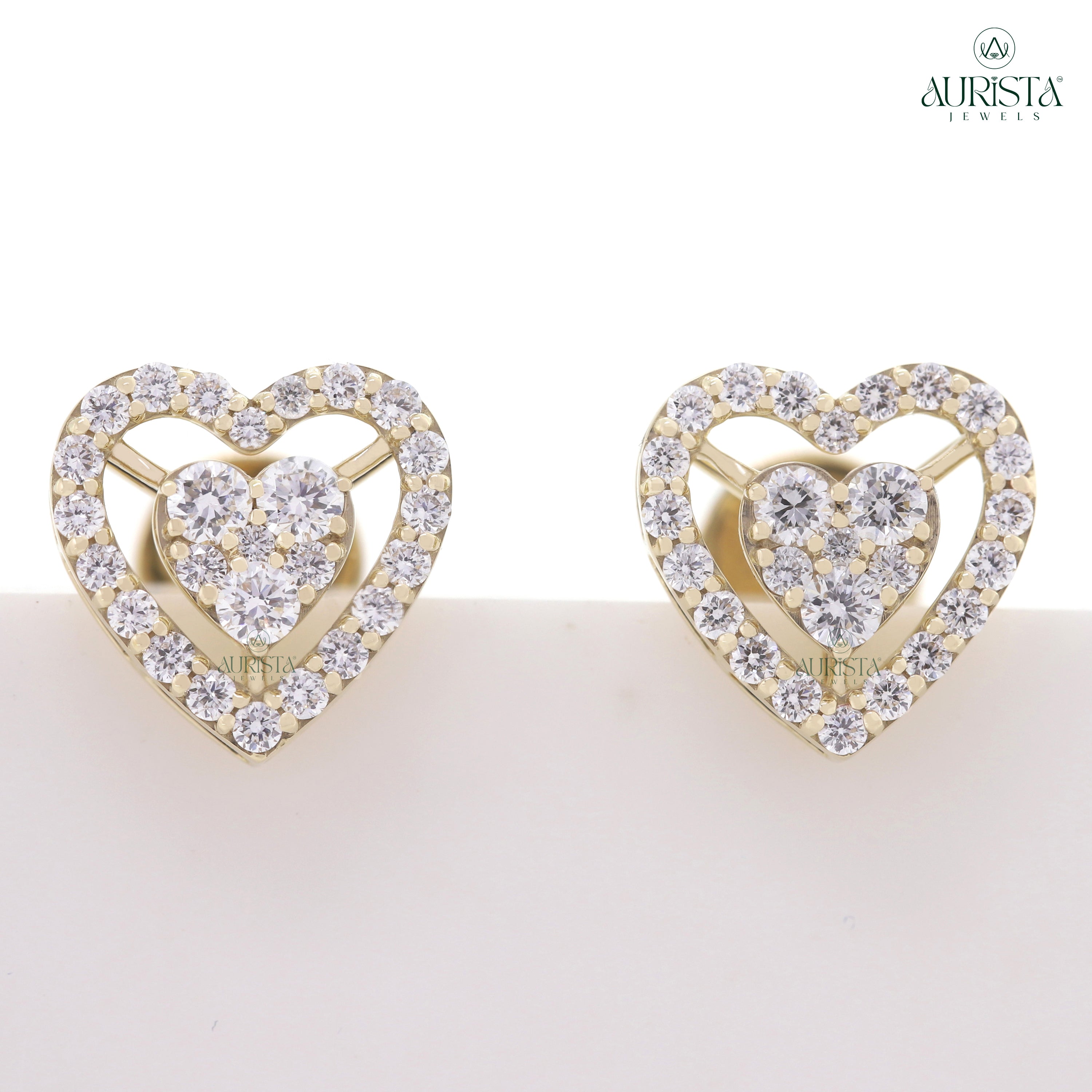 Spark of Grace – White Diamond Earrings