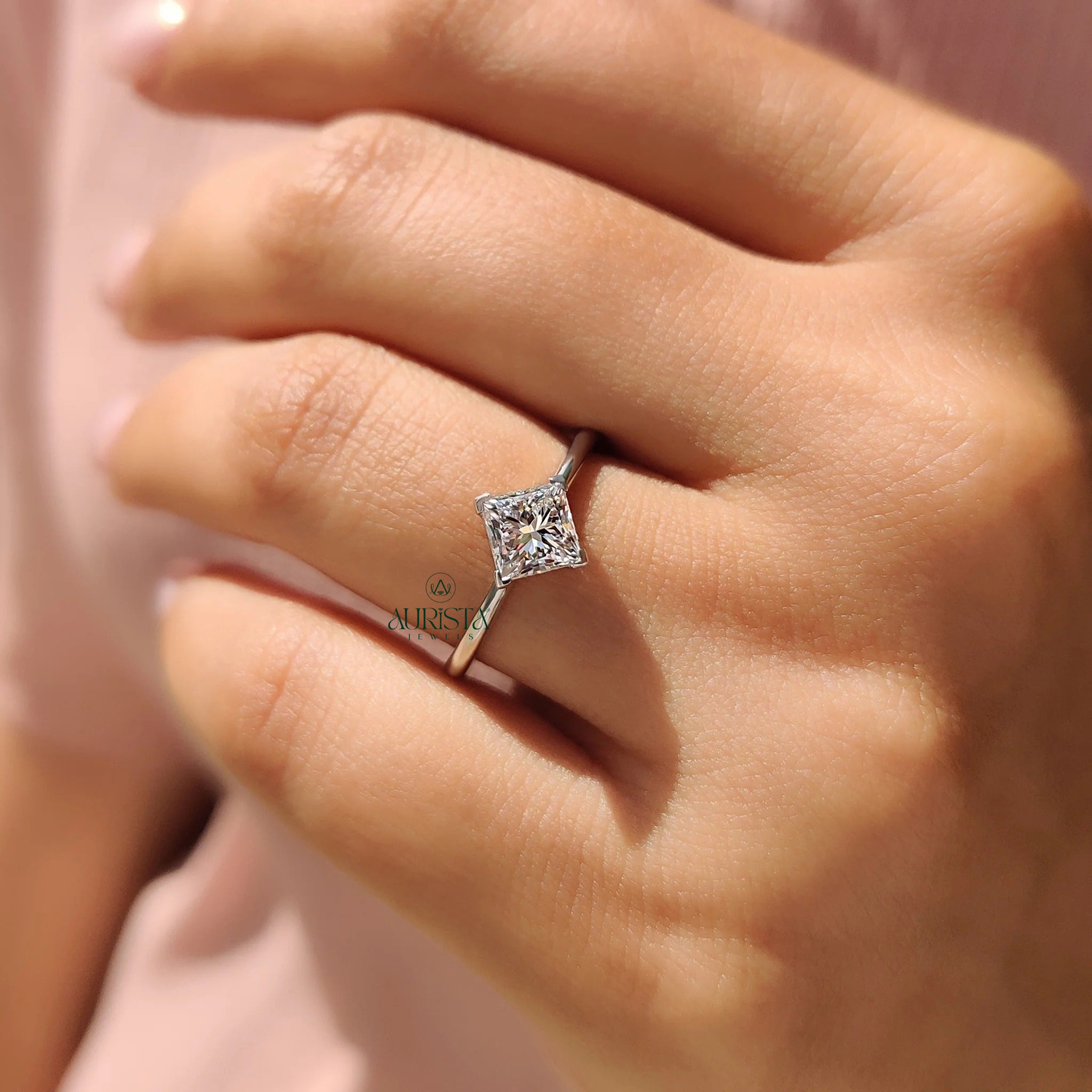 Beautiful Simplicity in a Diamond Solitaire Ring