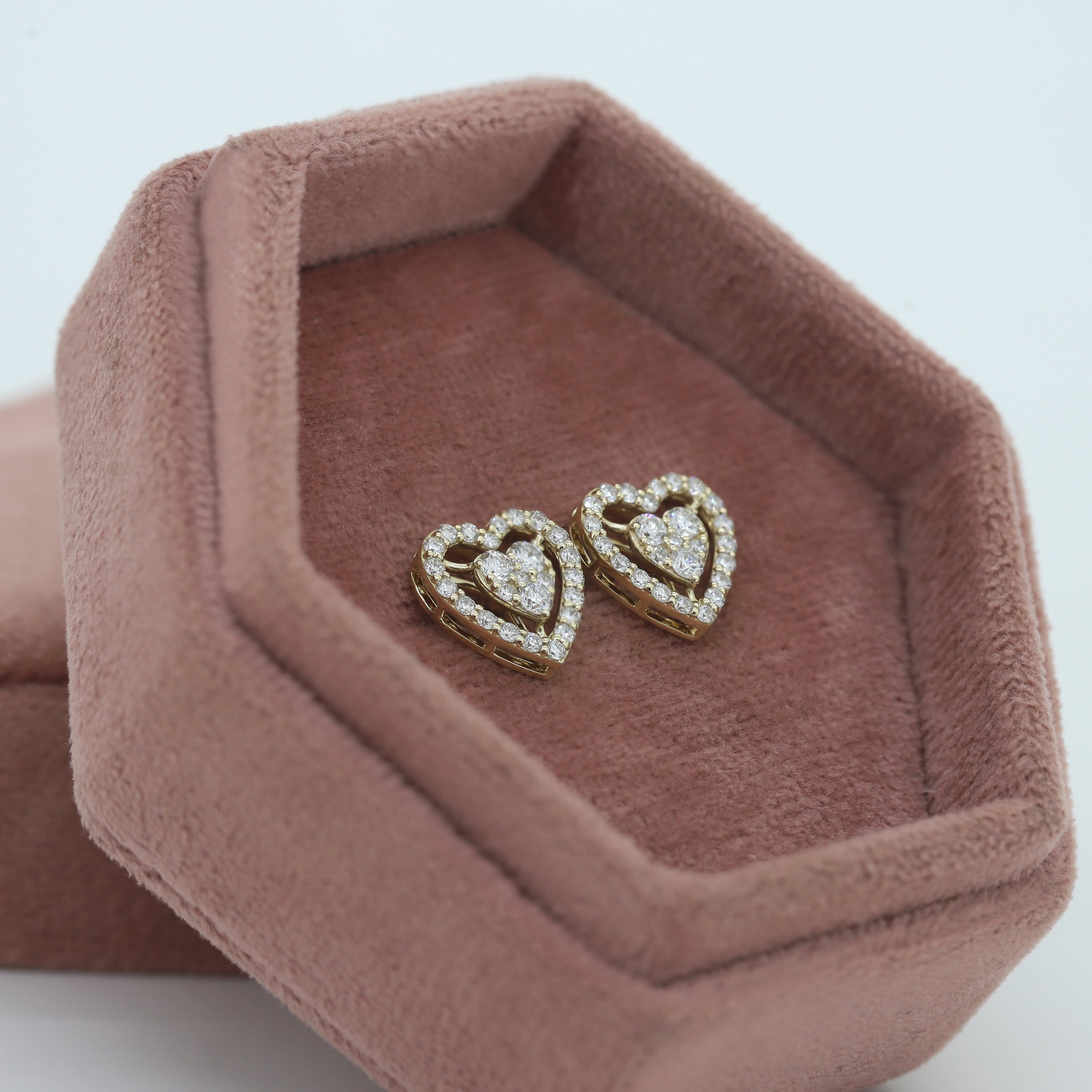 Spark of Grace – White Diamond Earrings