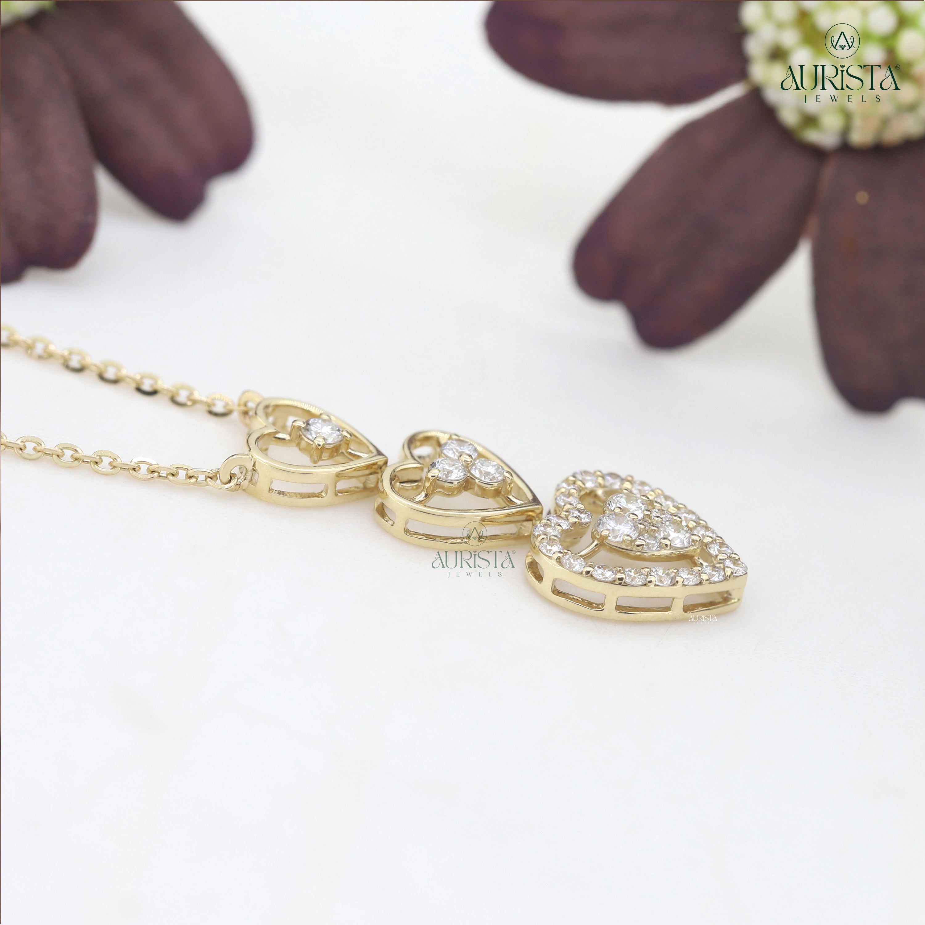 Circle of Us Solitaire Diamond Pendant in Yellow Gold