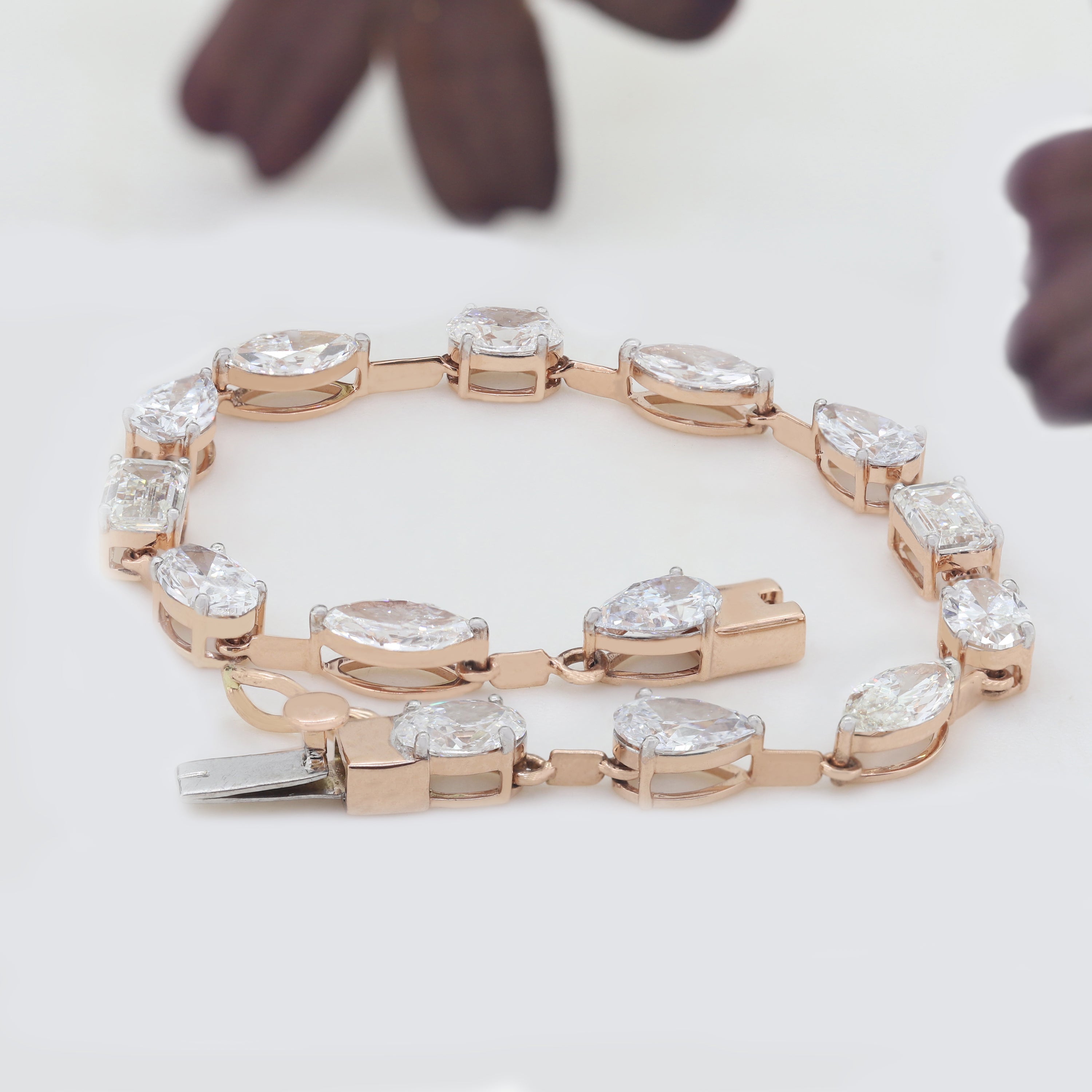 Forever Linked – Rose Gold Diamond Link Bracelet