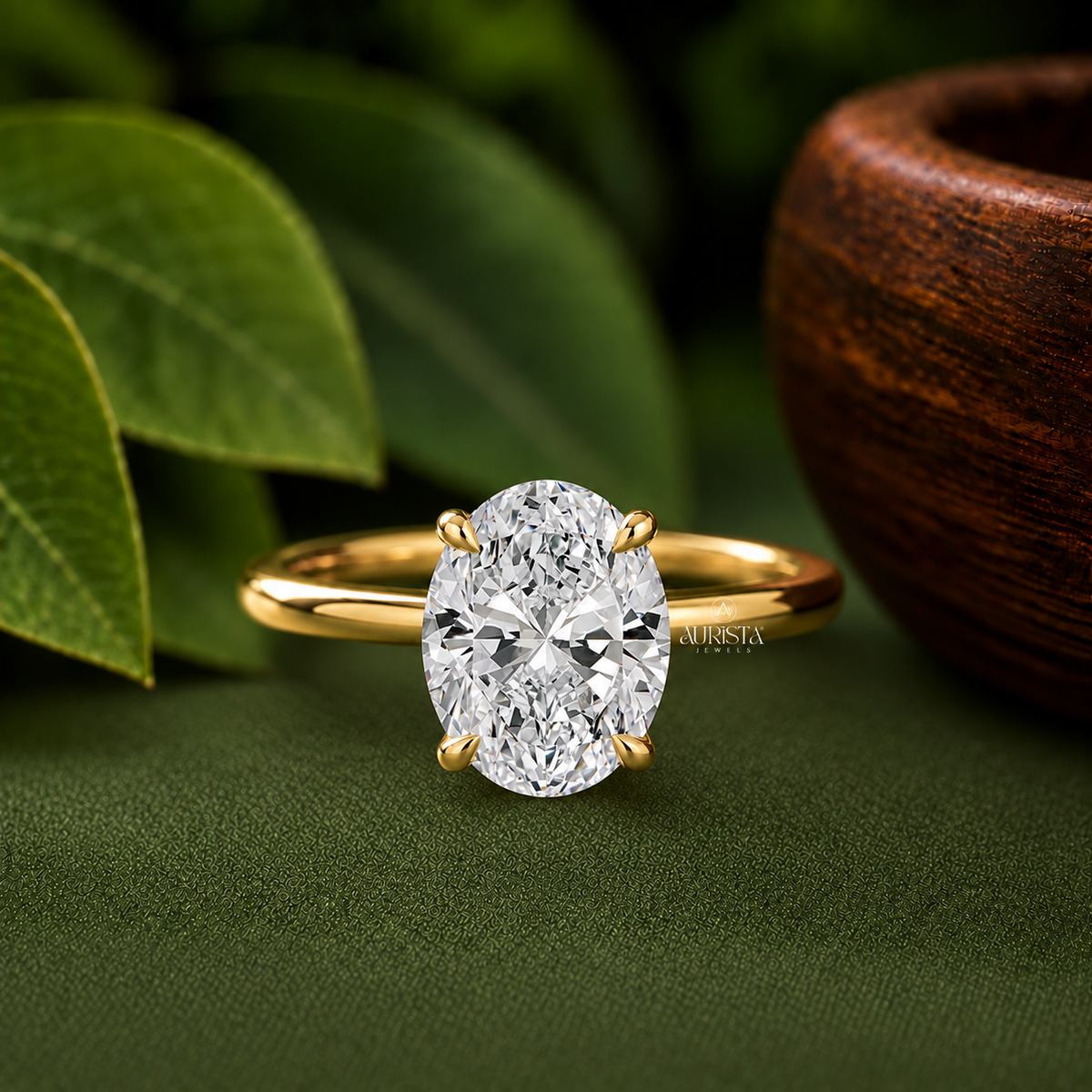 2.00 Ct Oval Lab Grown Diamond Solitaire Ring, Sophisticated Wedding Engagement