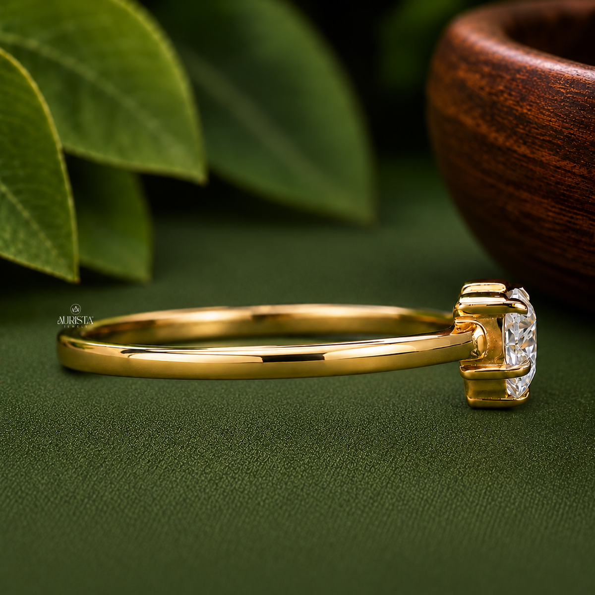 Heart Shape Lab Grown Diamond Ring, Minimalist Engagement Wedding Ring Solitaire Band