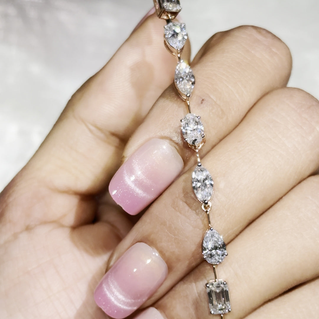 Forever Linked – Rose Gold Diamond Link Bracelet