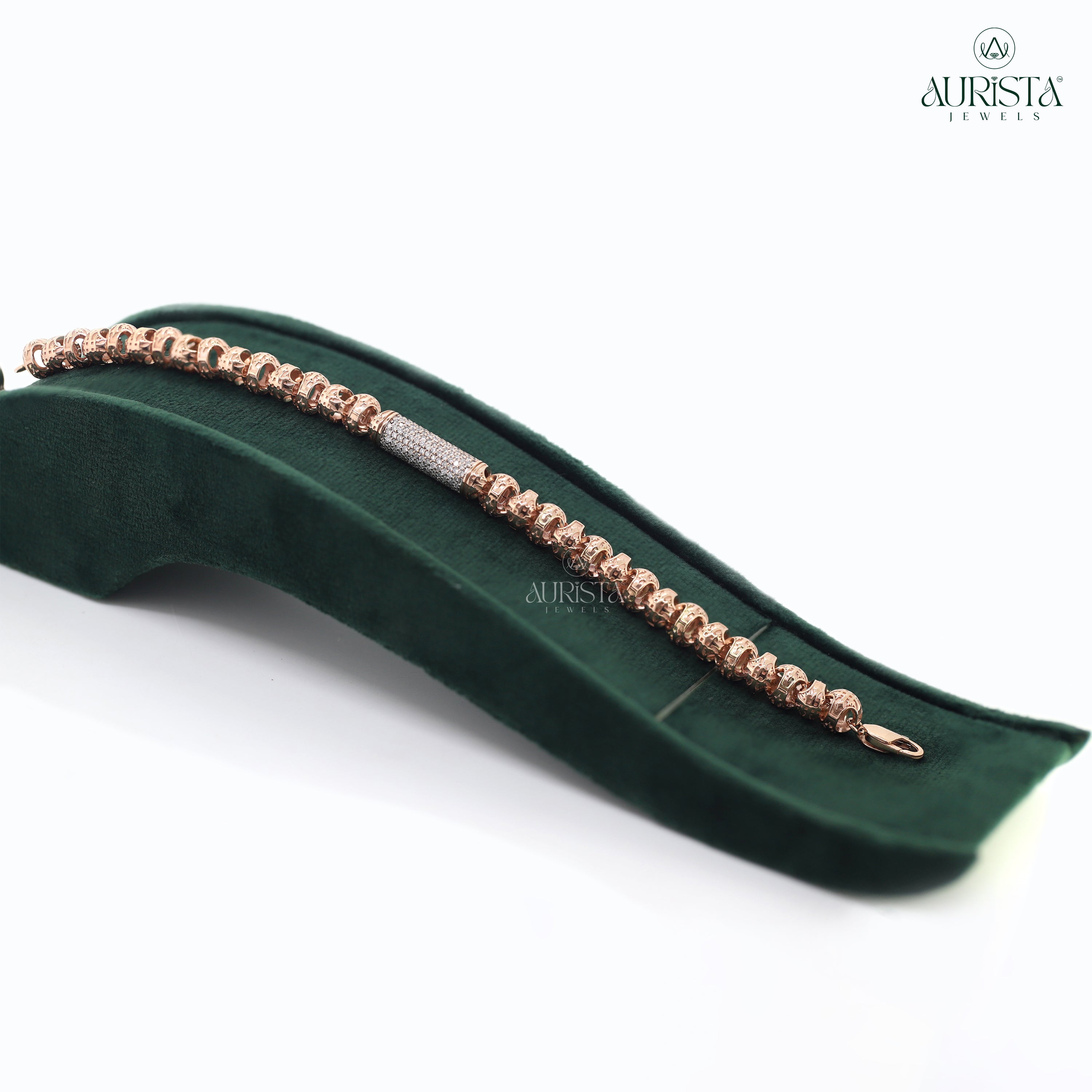 Promise Kept – Rose Gold Bracelet with Round Diamonds