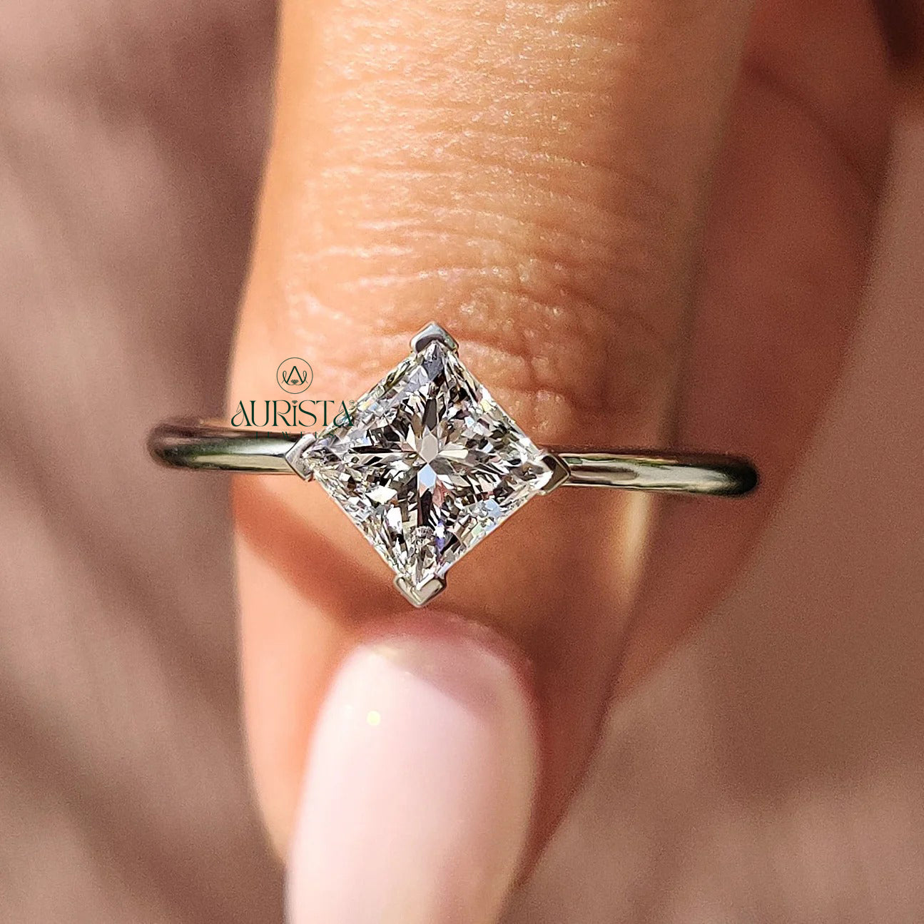 Beautiful Simplicity in a Diamond Solitaire Ring
