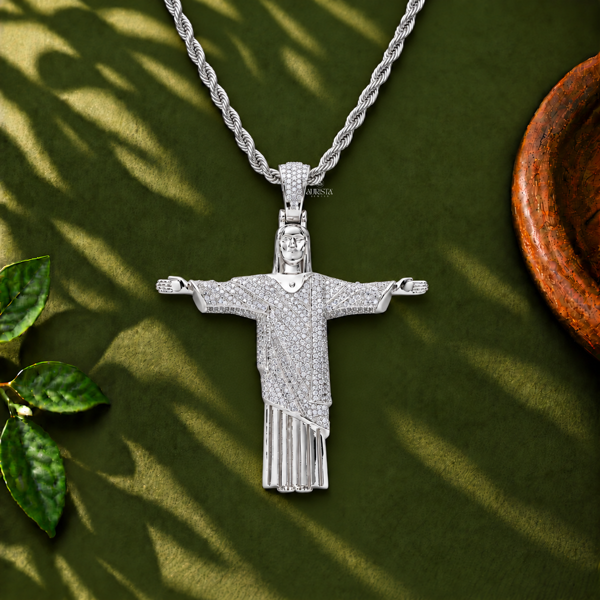 Jesus Christ Pendant Moissanite in Diamond Silver Hip Hop Fine Jewelry Charm