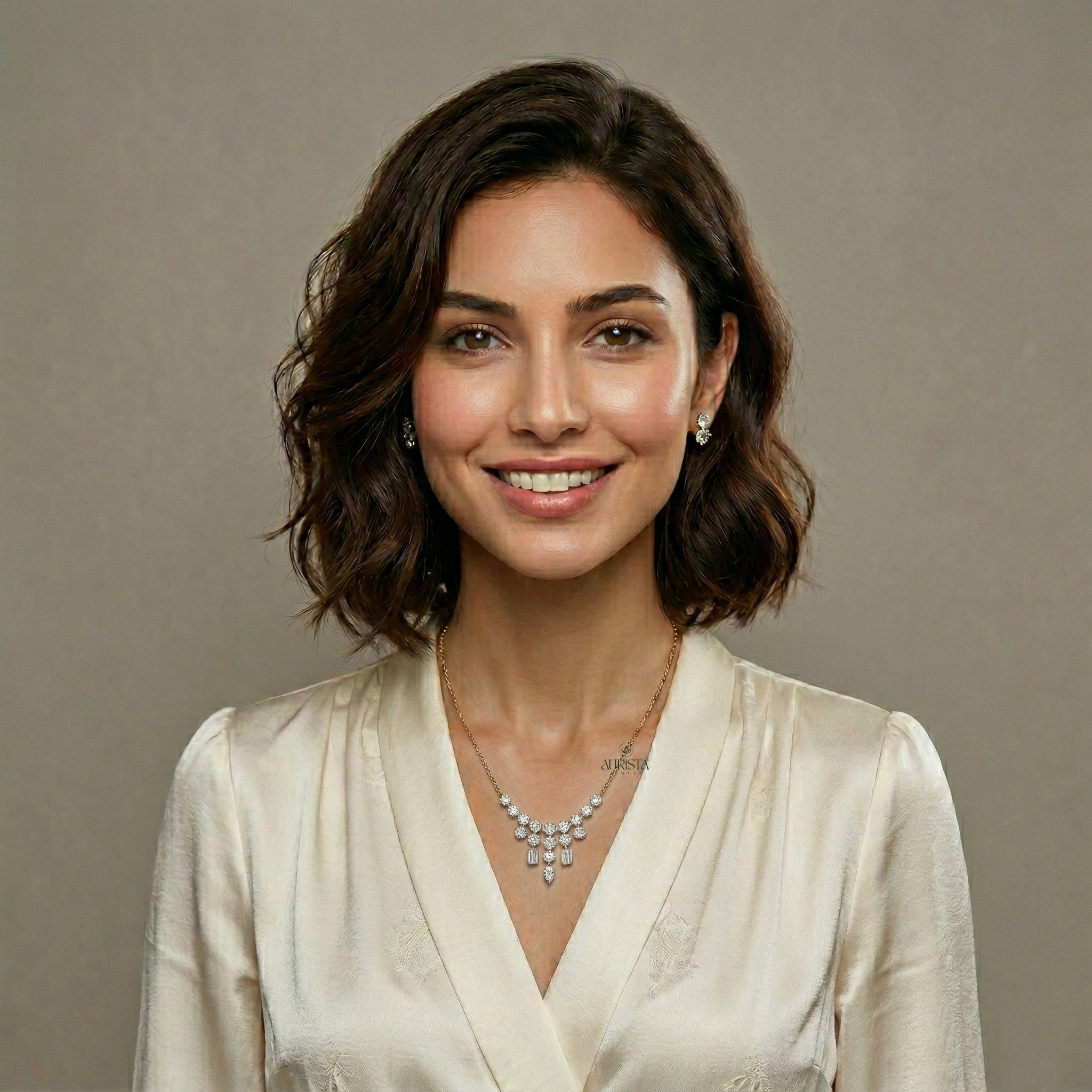 Golden Spark Diamond Necklace