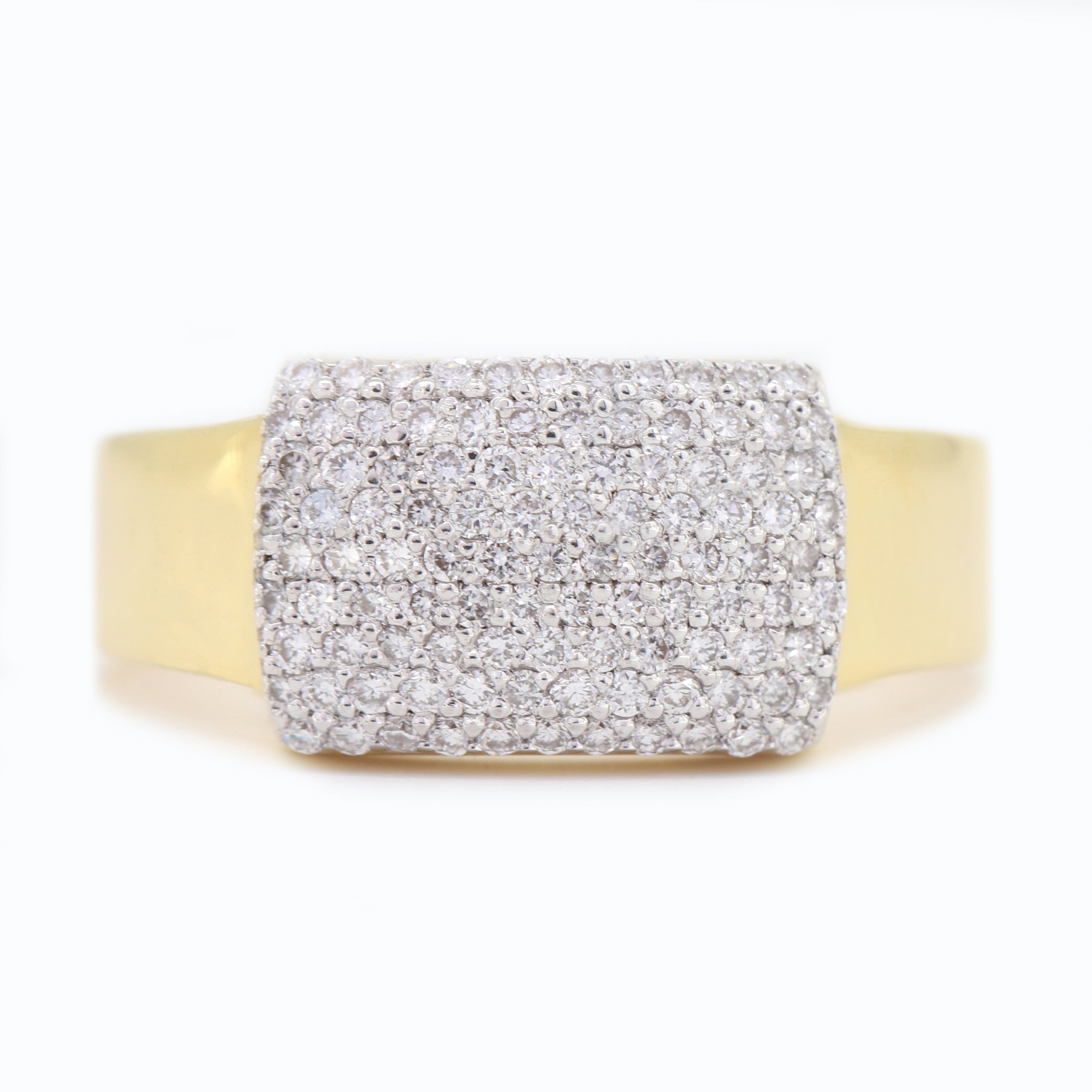 Crown of Promise – Yellow Gold Ring with Round Diamond