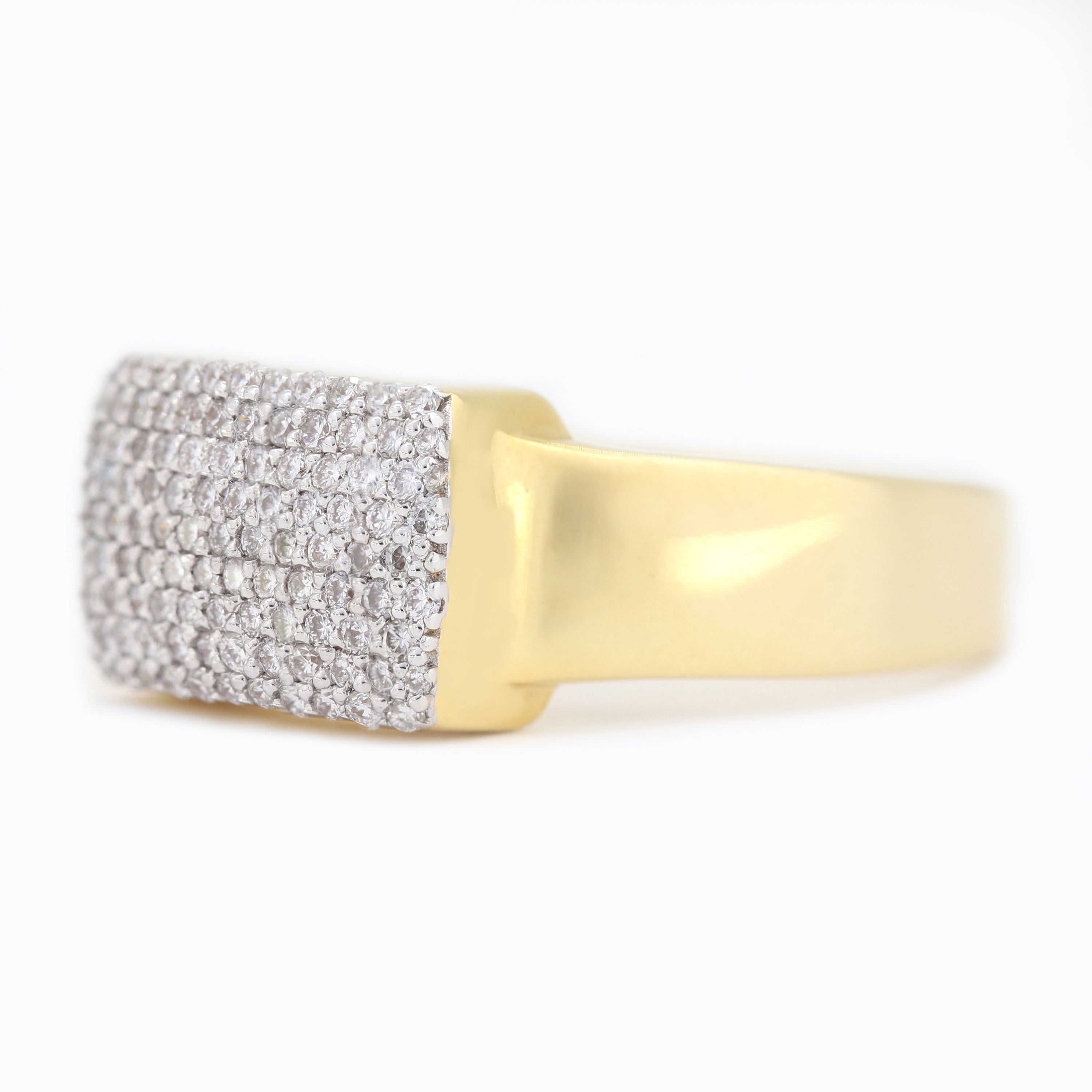 Crown of Promise – Yellow Gold Ring with Round Diamond
