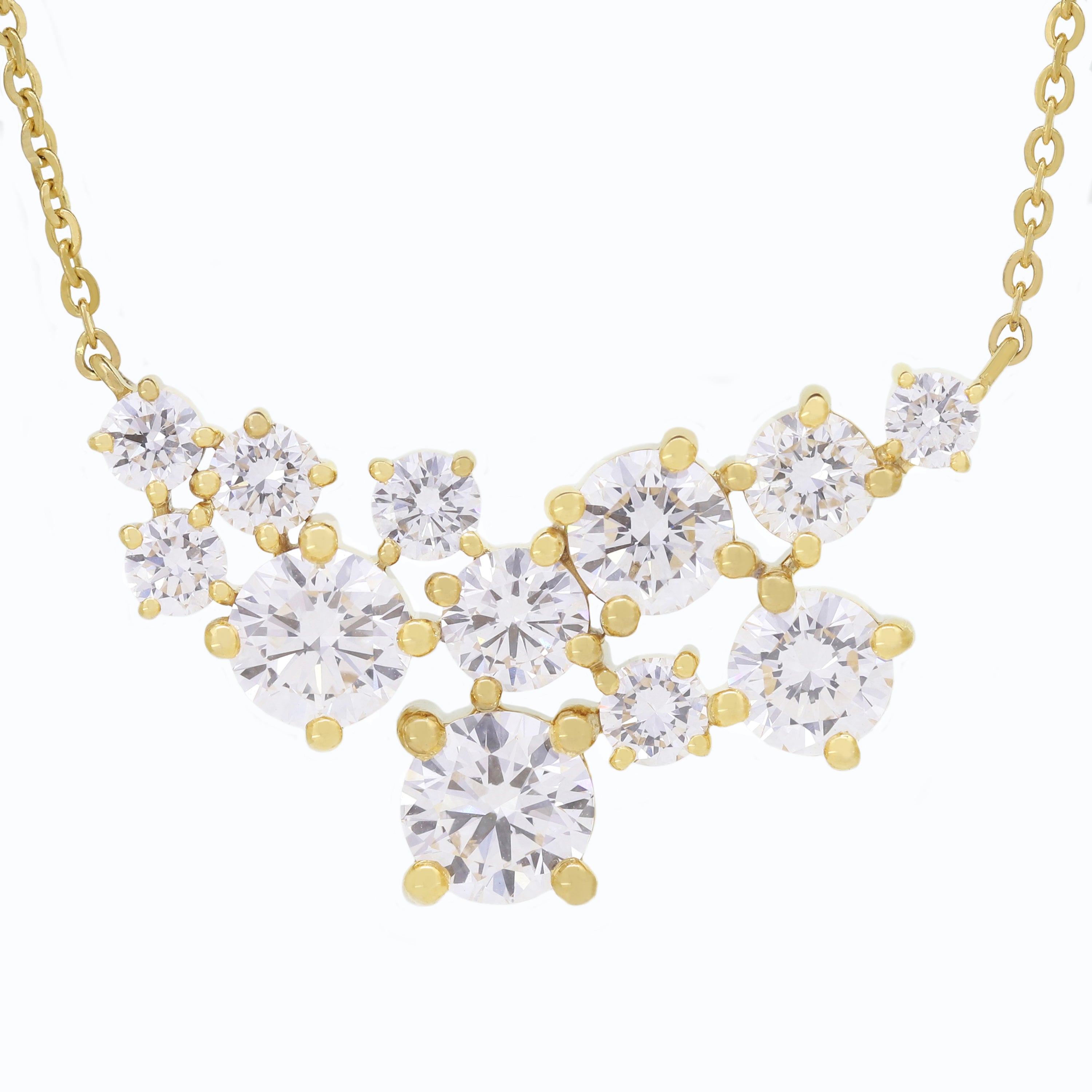 Classic Spark Round Diamond Pendant in Rose Gold