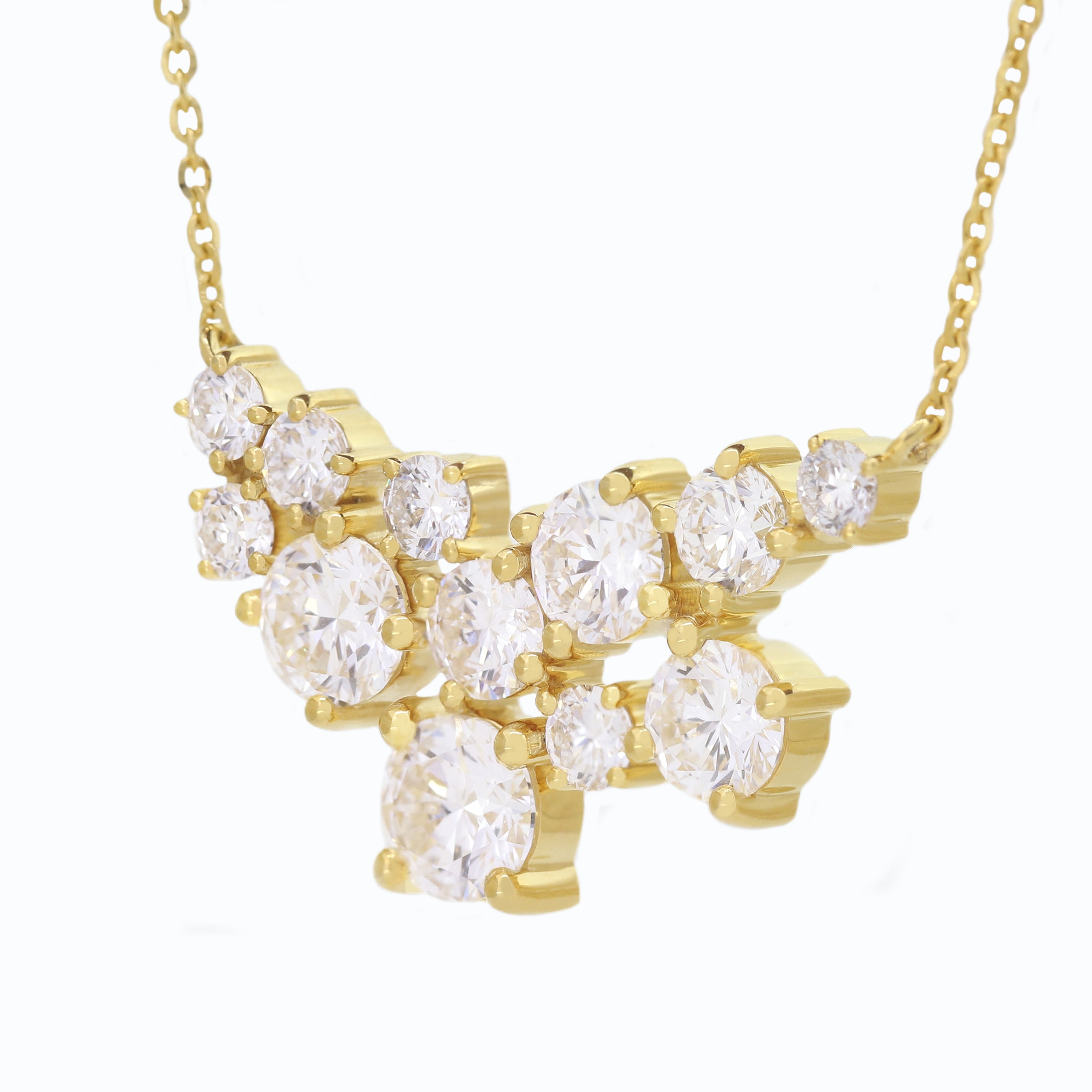 Classic Spark Round Diamond Pendant in Rose Gold