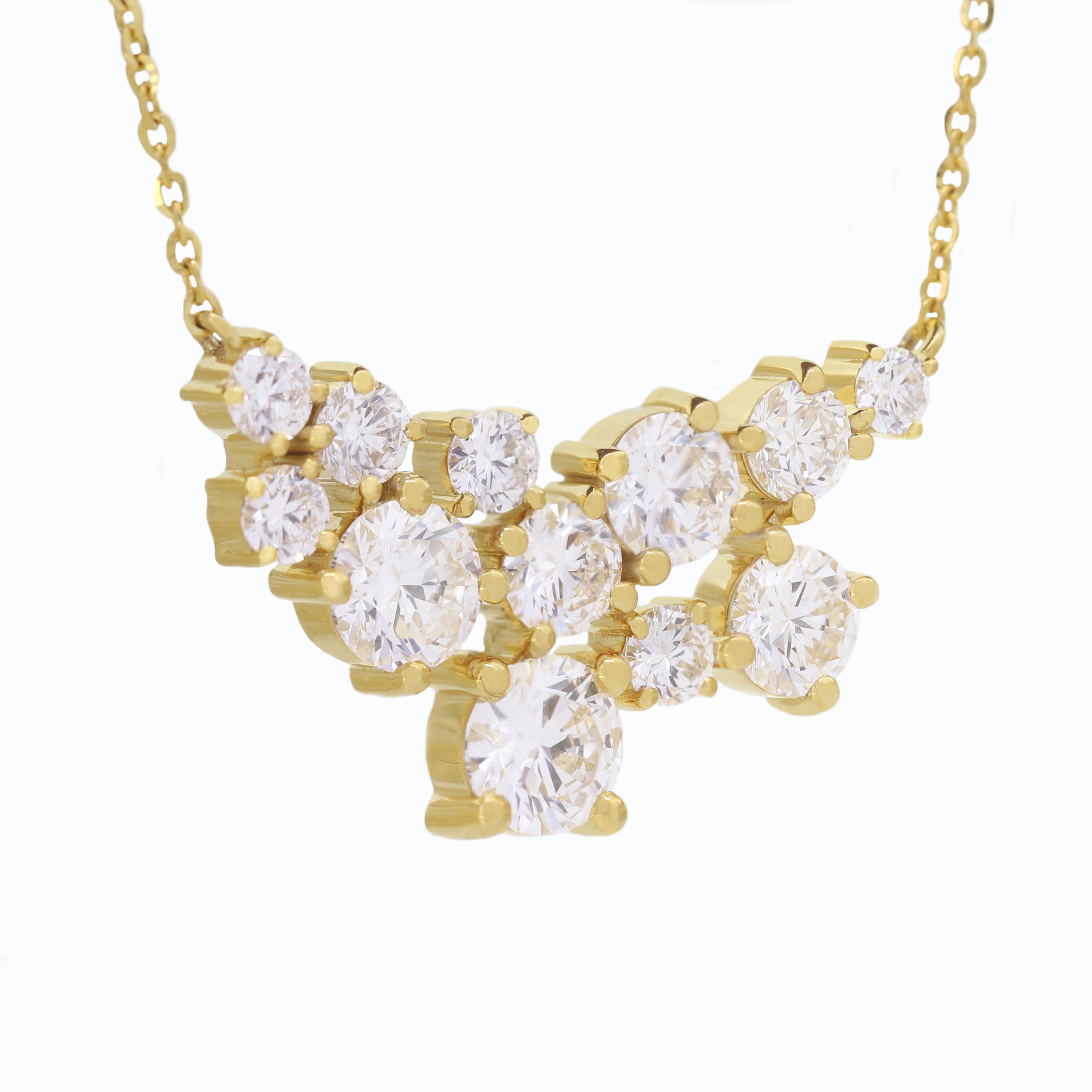 Classic Spark Round Diamond Pendant in Rose Gold