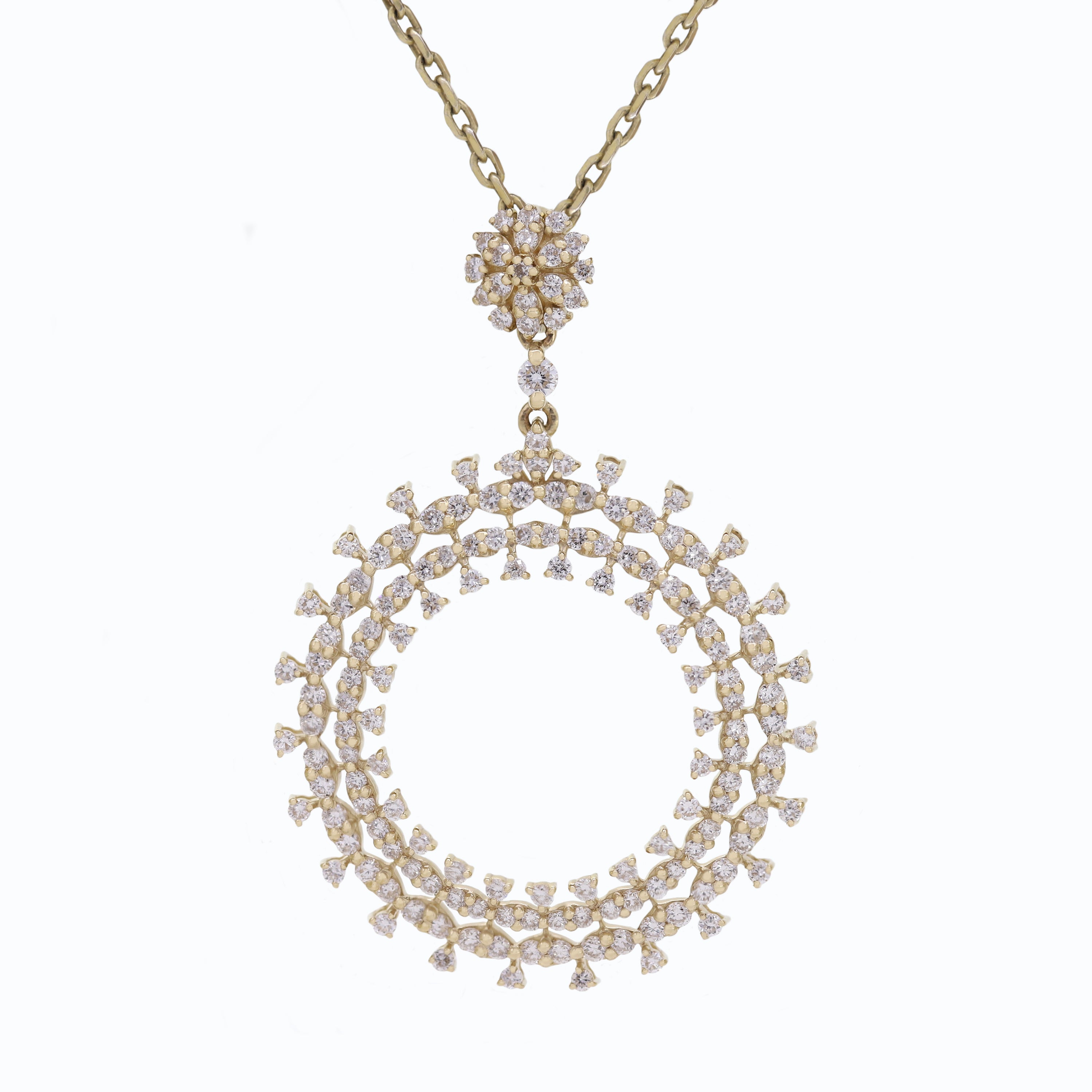 Pure Glow Round Diamond Pendant in Yellow Gold