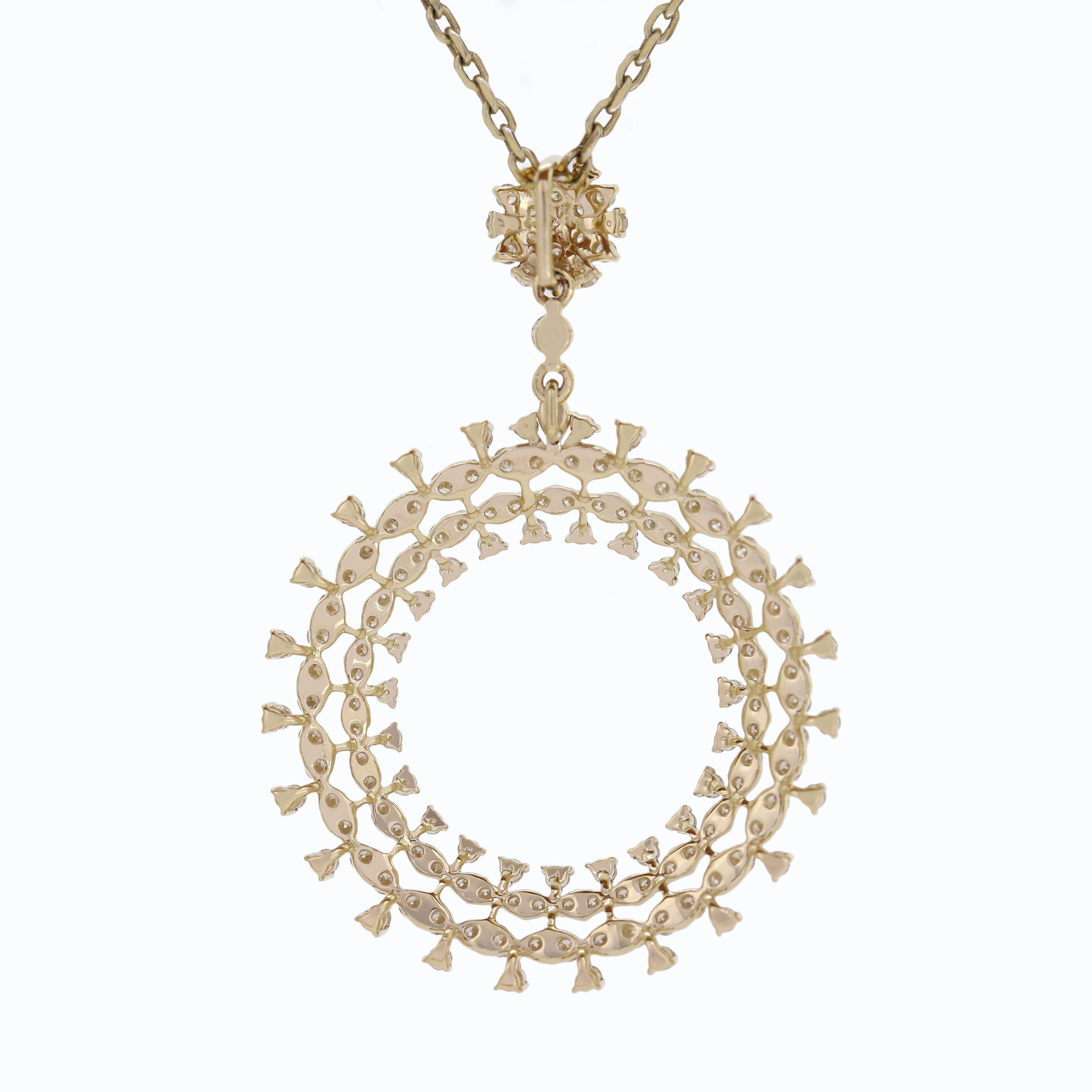 Pure Glow Round Diamond Pendant in Yellow Gold