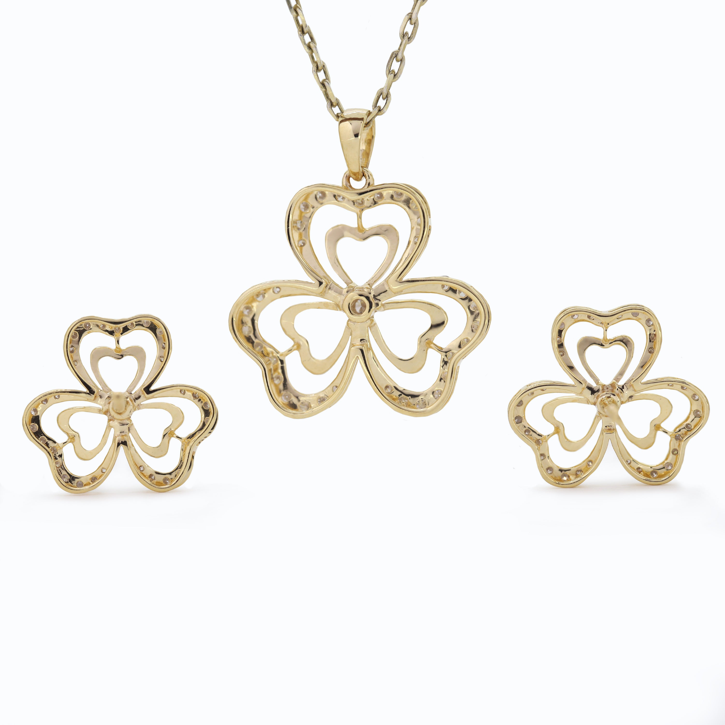 Timeless Spark Round Cut Diamond Jewelry Set