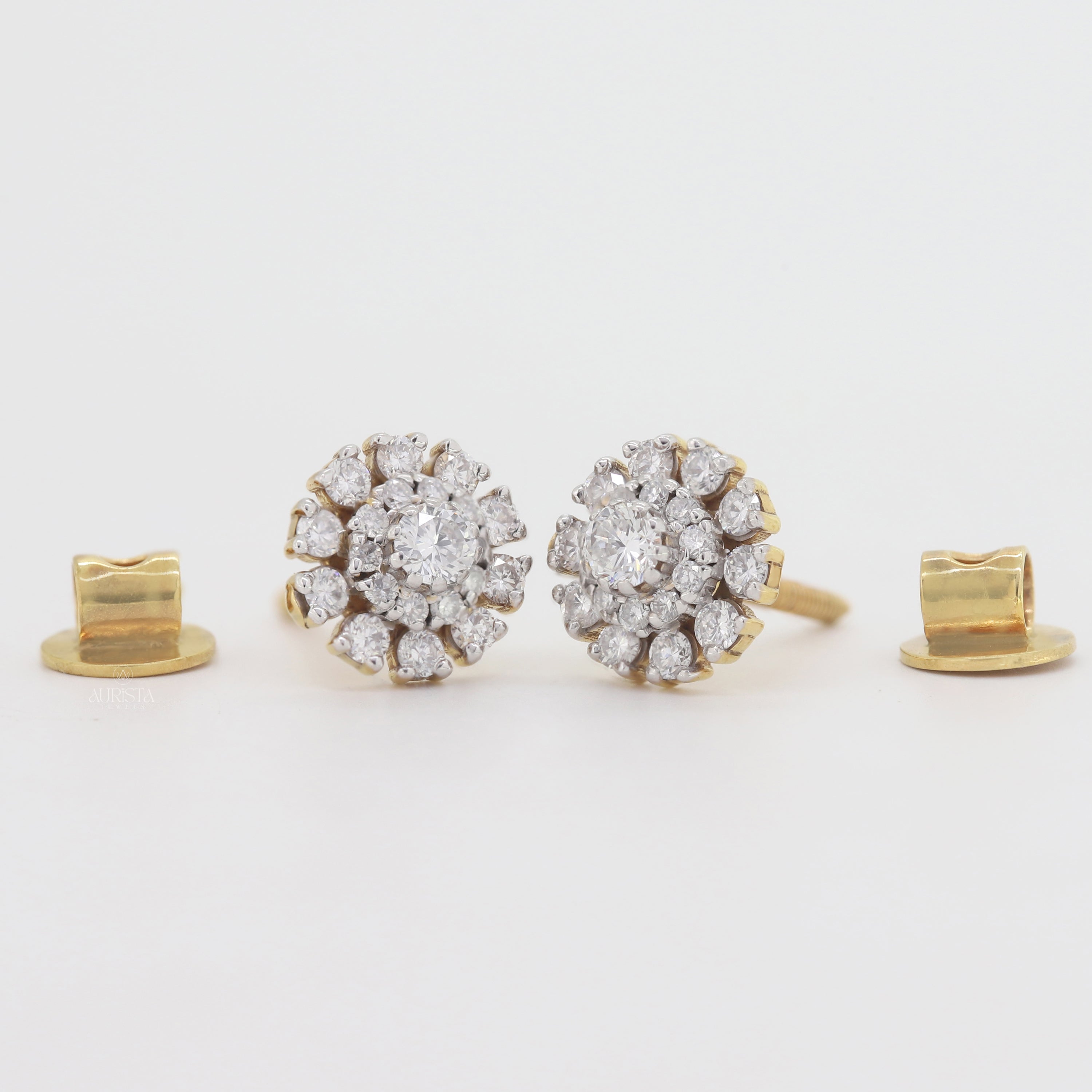 Endless Shine – Round Diamond Earrings
