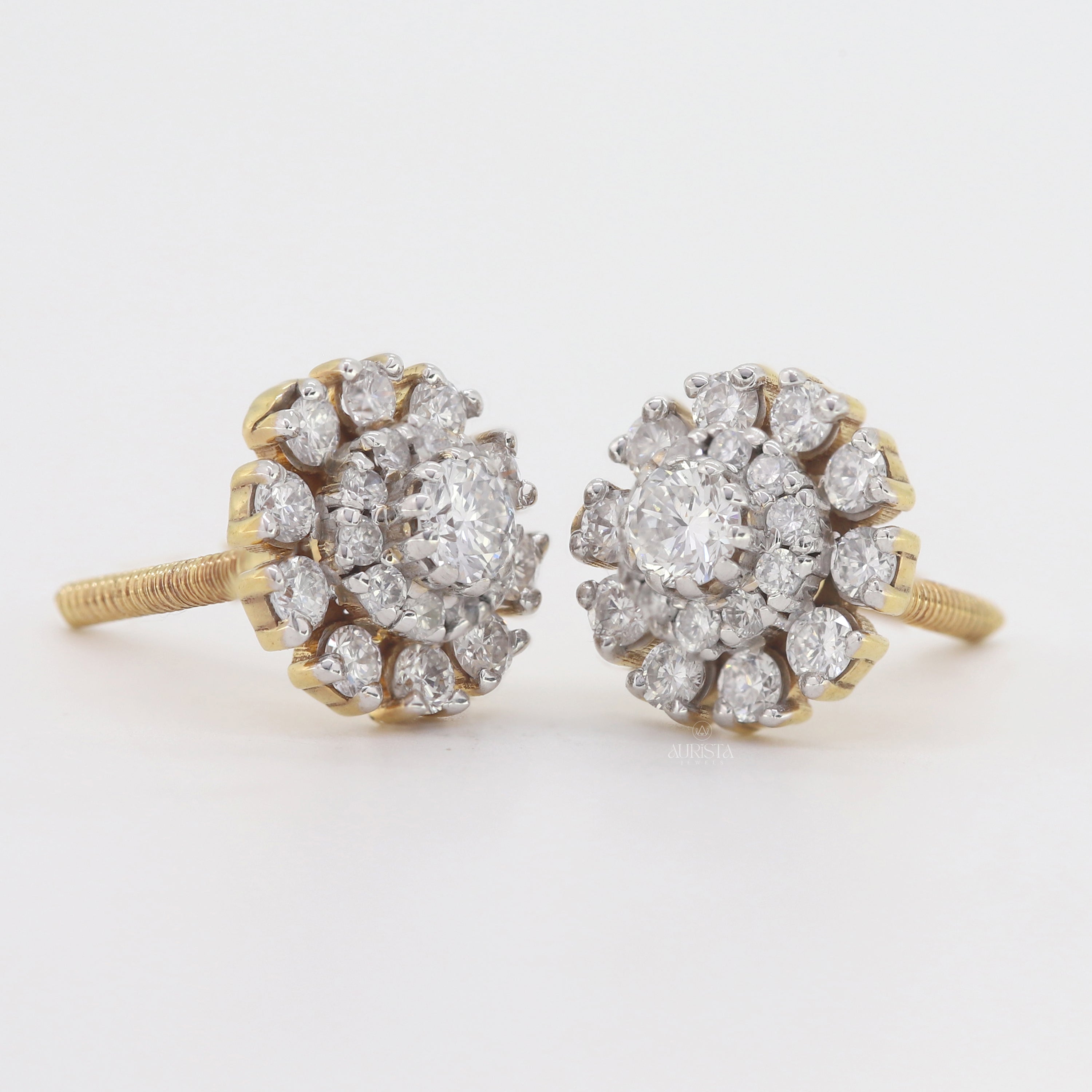Endless Shine – Round Diamond Earrings