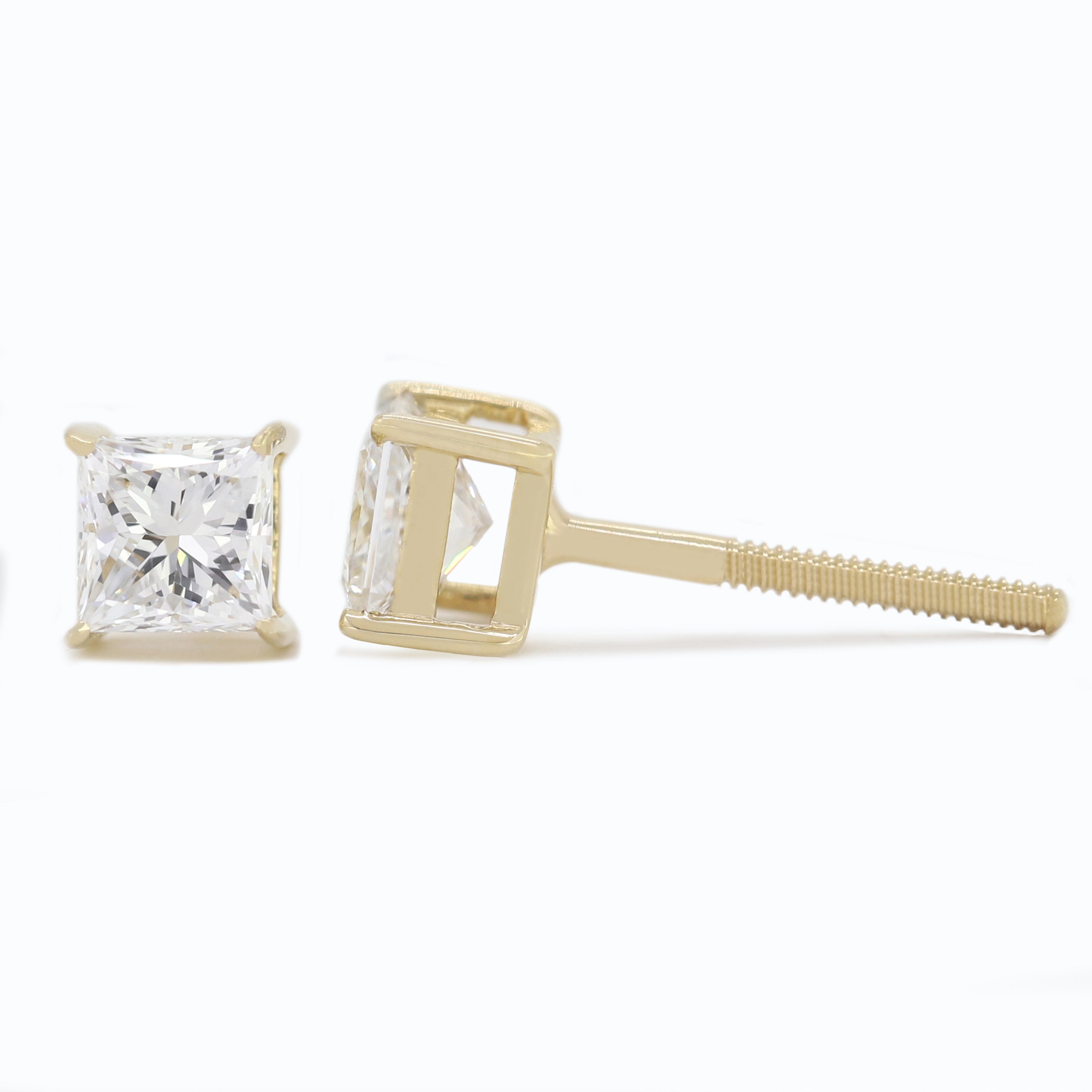 Forever Gleam – Princess Cut Diamond Earrings