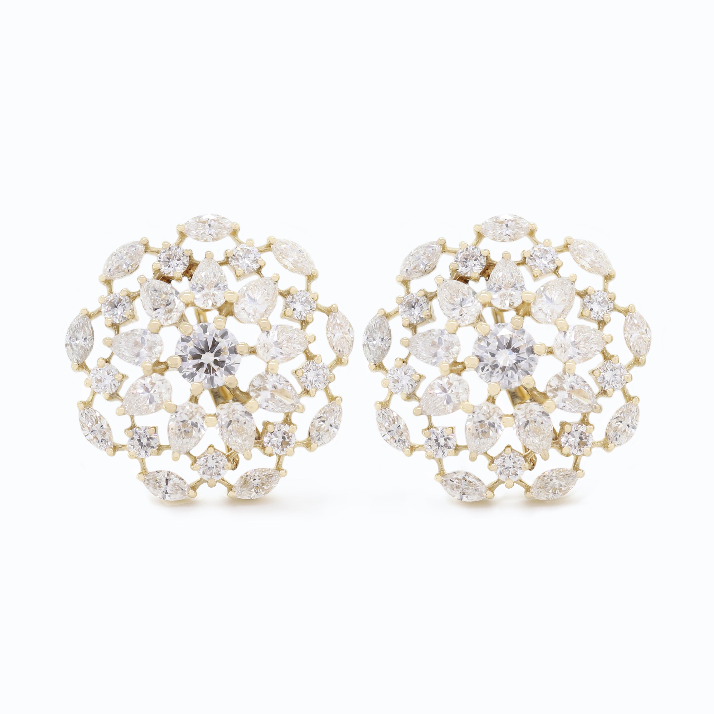 Eternal Shine – Gold Diamond Earrings