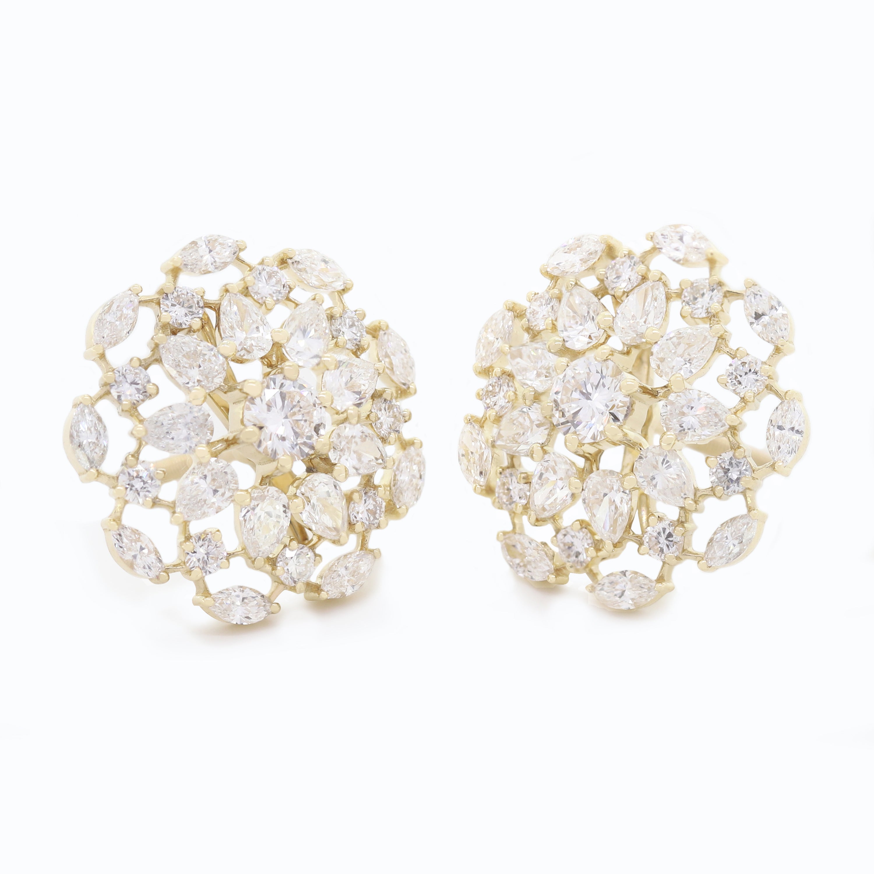 Eternal Shine – Gold Diamond Earrings