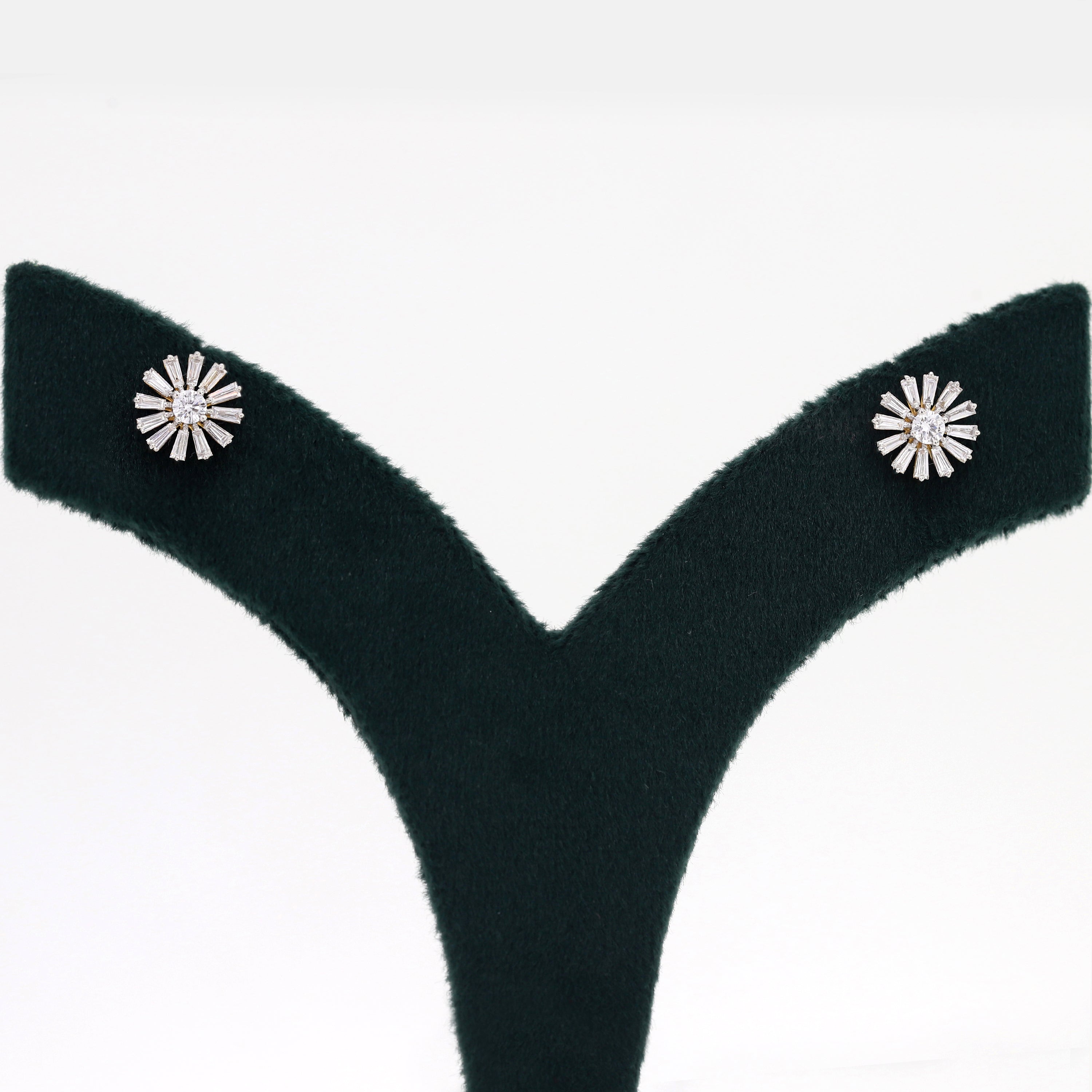 Pure Elegance – Yellow Gold Diamond Earrings