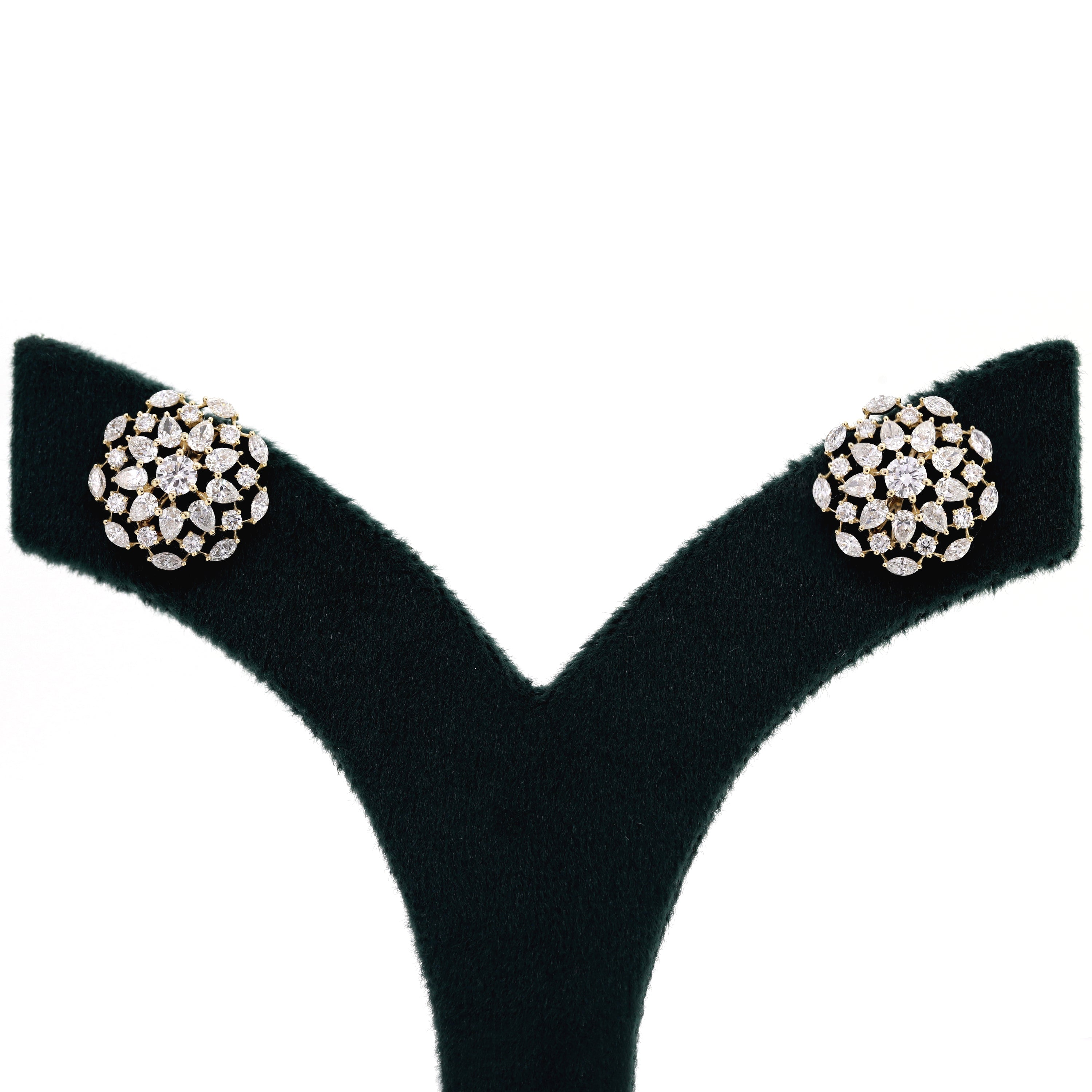 Eternal Shine – Gold Diamond Earrings