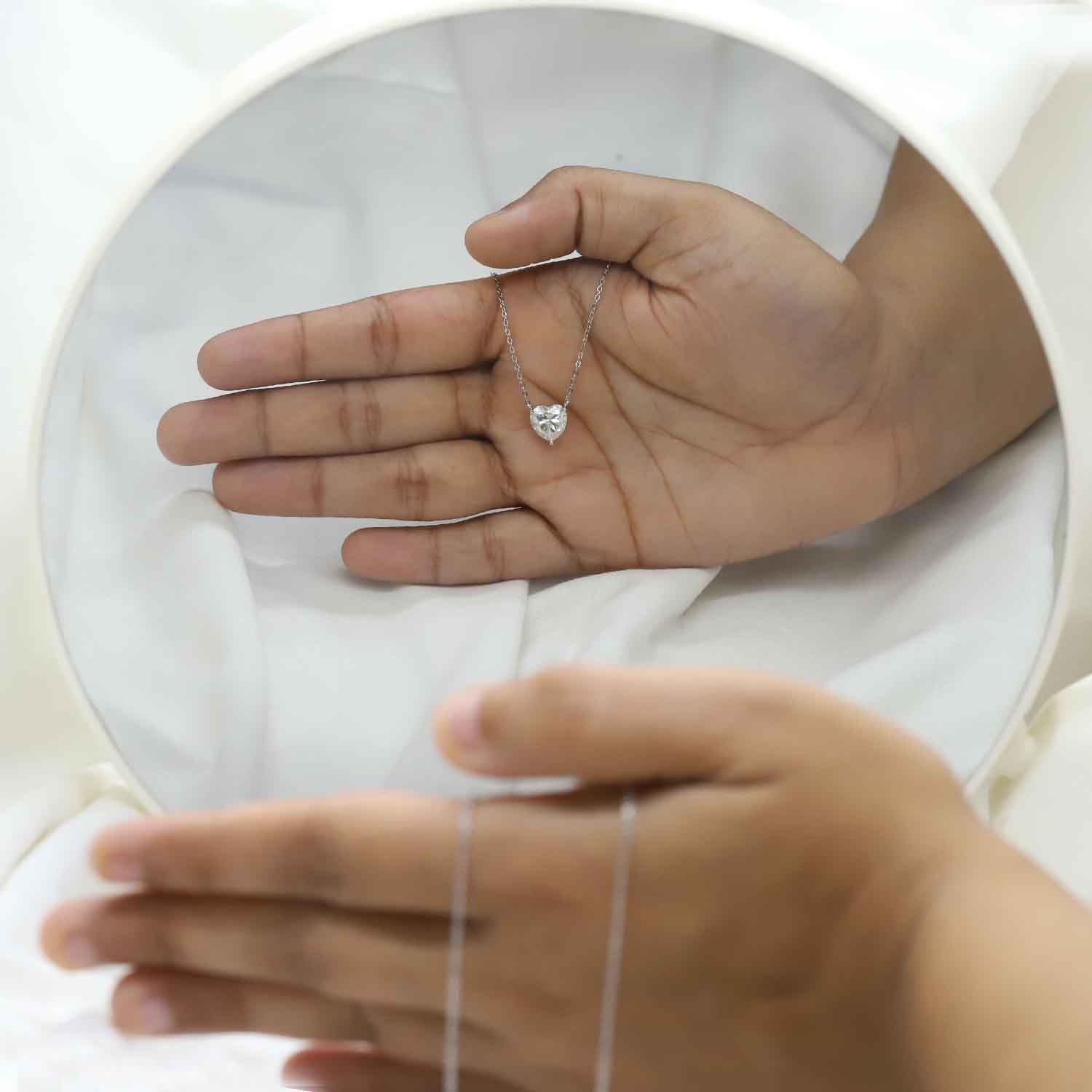 Everyday Elegance Heart Diamond Pendant in White Gold