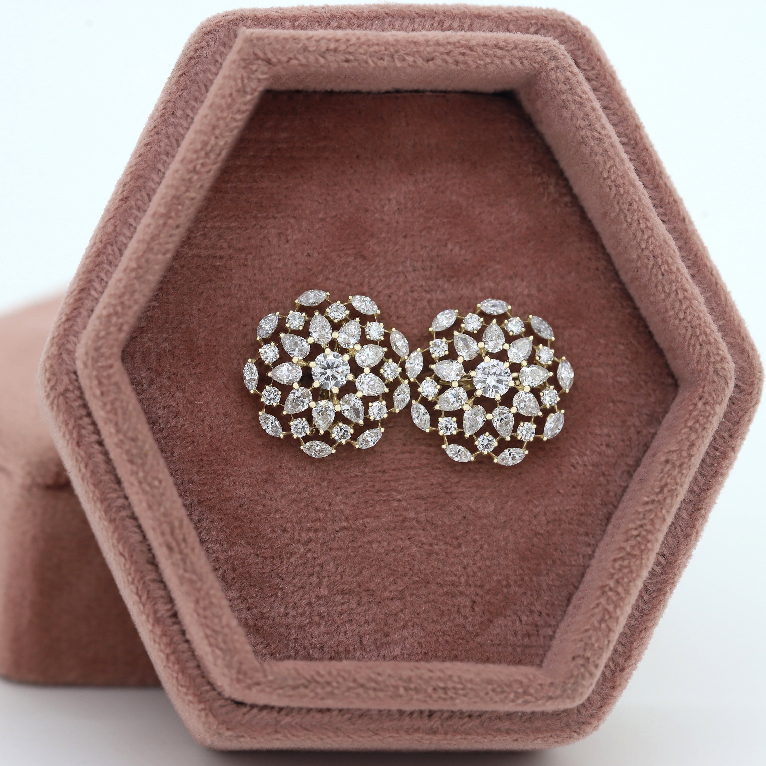 Eternal Shine – Gold Diamond Earrings