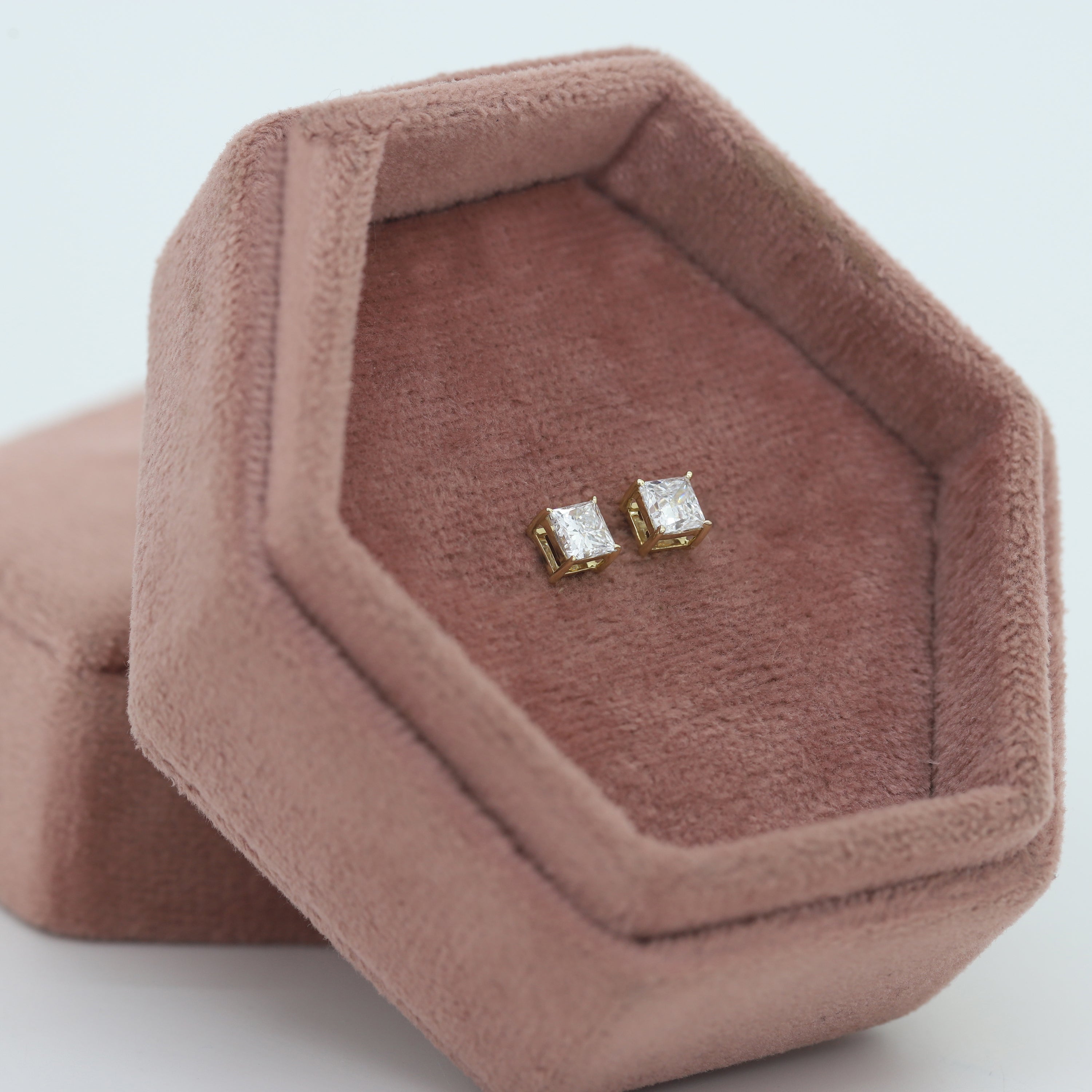 Forever Gleam – Princess Cut Diamond Earrings