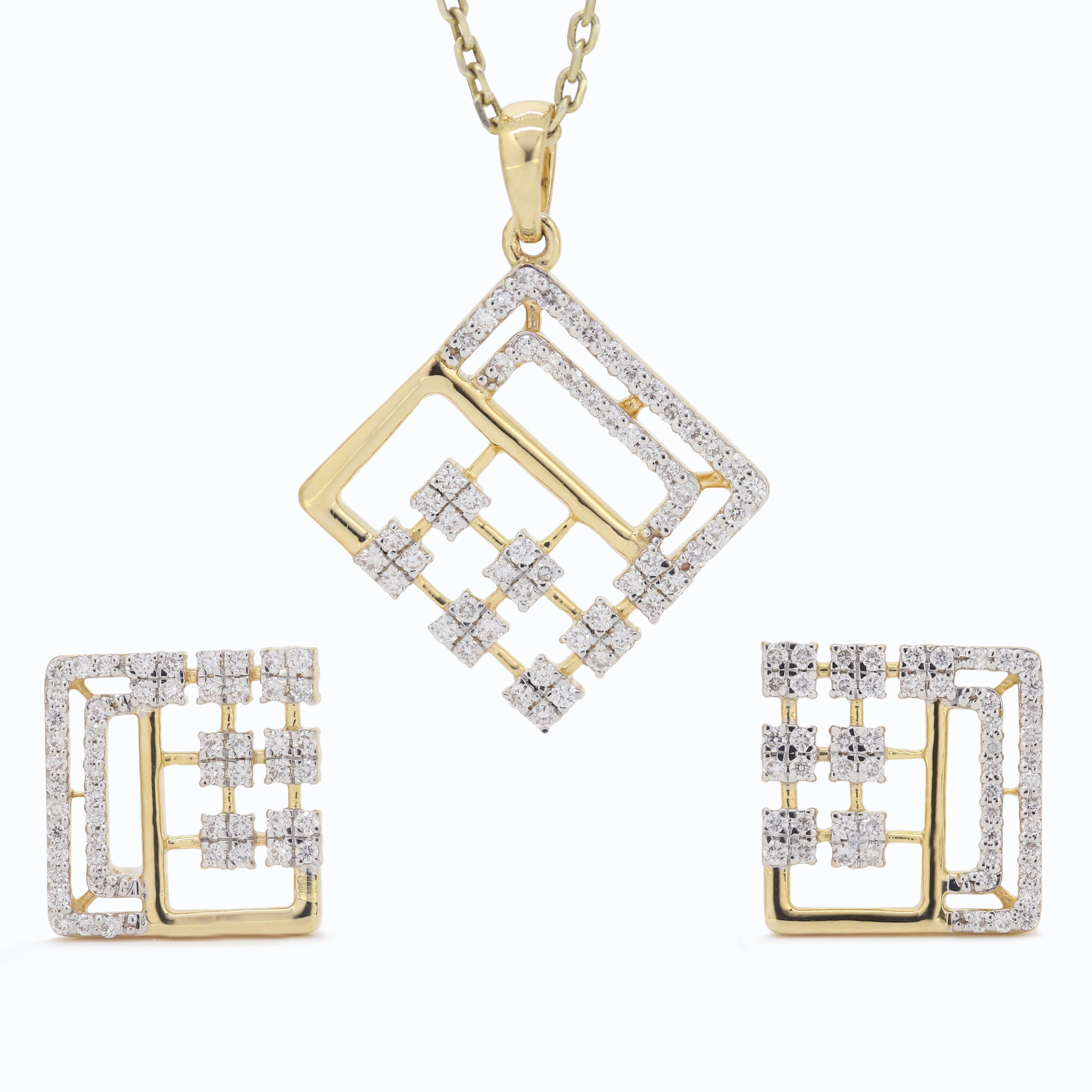 Golden Grace – Designer Diamond Jewelry Set