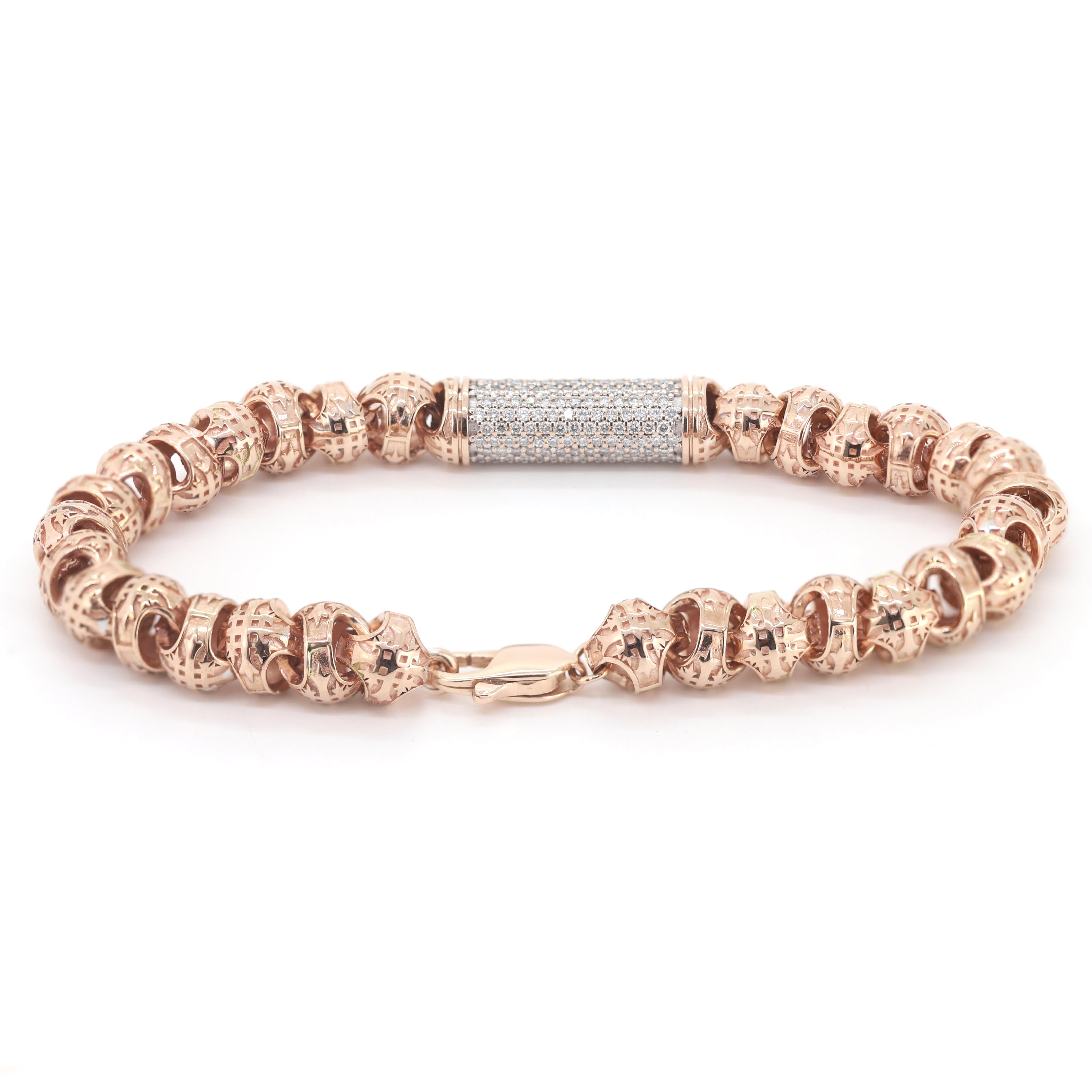 Promise of Light – Rose Gold Bracelet with Round Diamonds