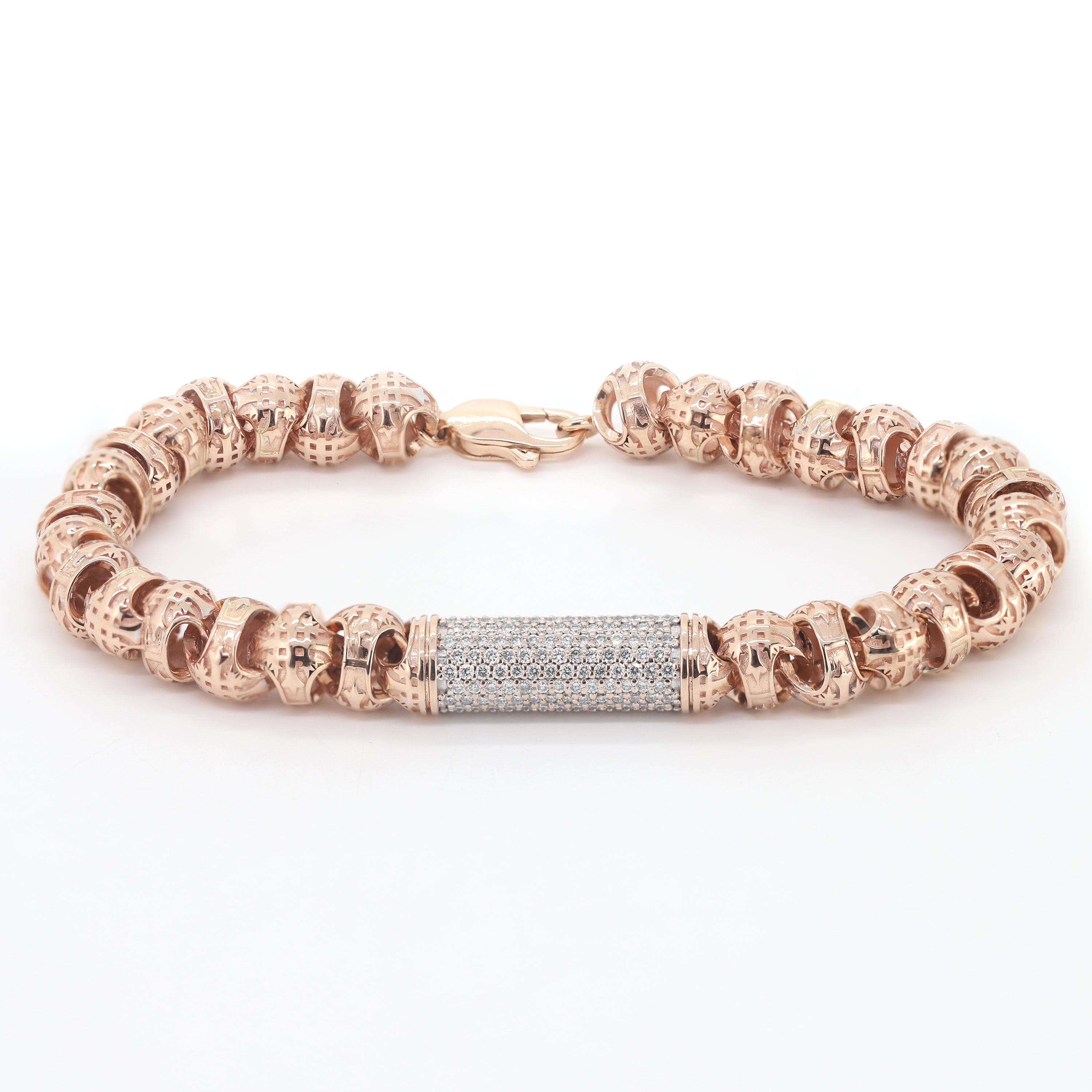 Promise of Light – Rose Gold Bracelet with Round Diamonds
