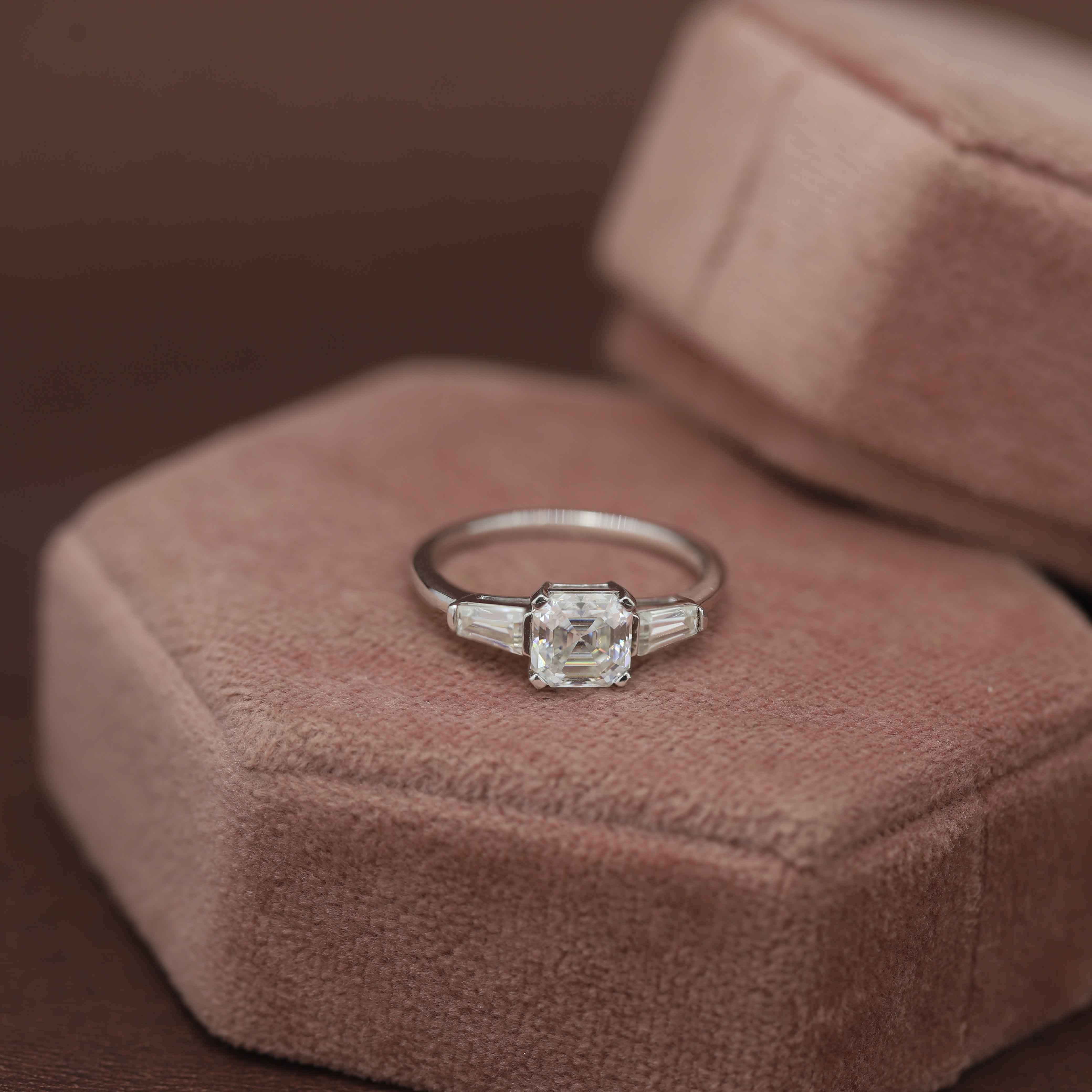 The Classic Promise – Custom Asscher Diamond Ring