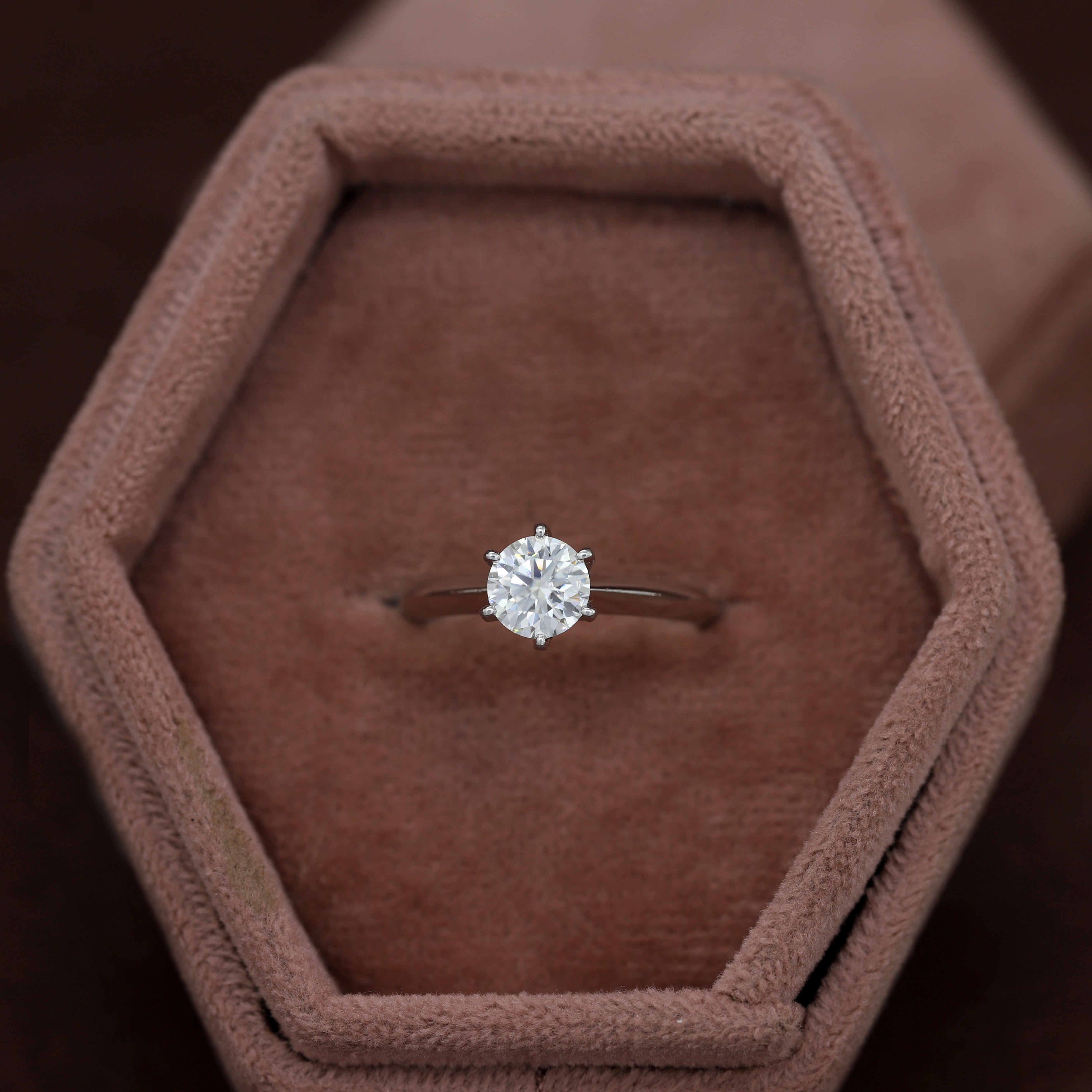 The Promise Ring– Custom Round White Diamond Ring