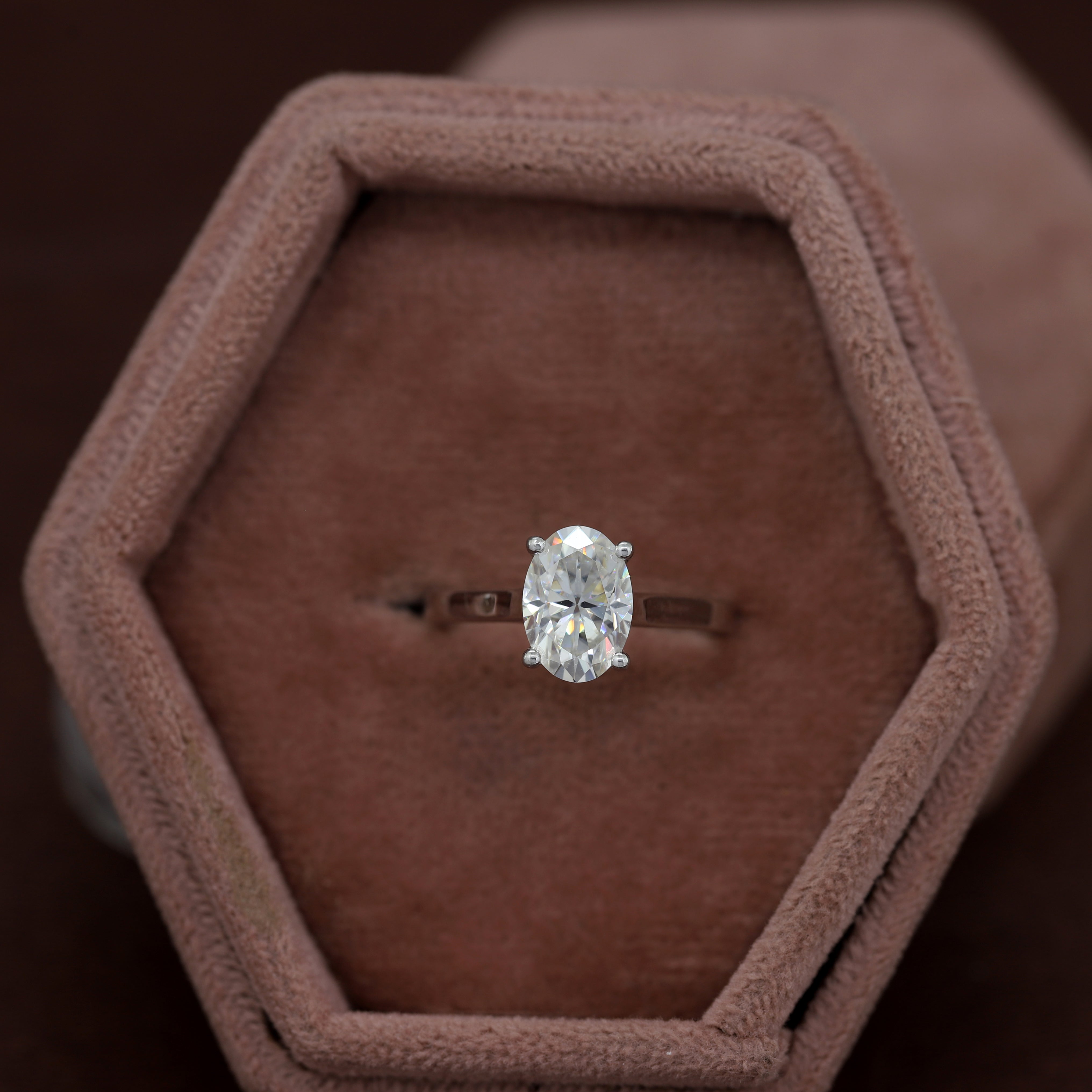 A Lifetime of Light – Custom Oval White Diamond Ring