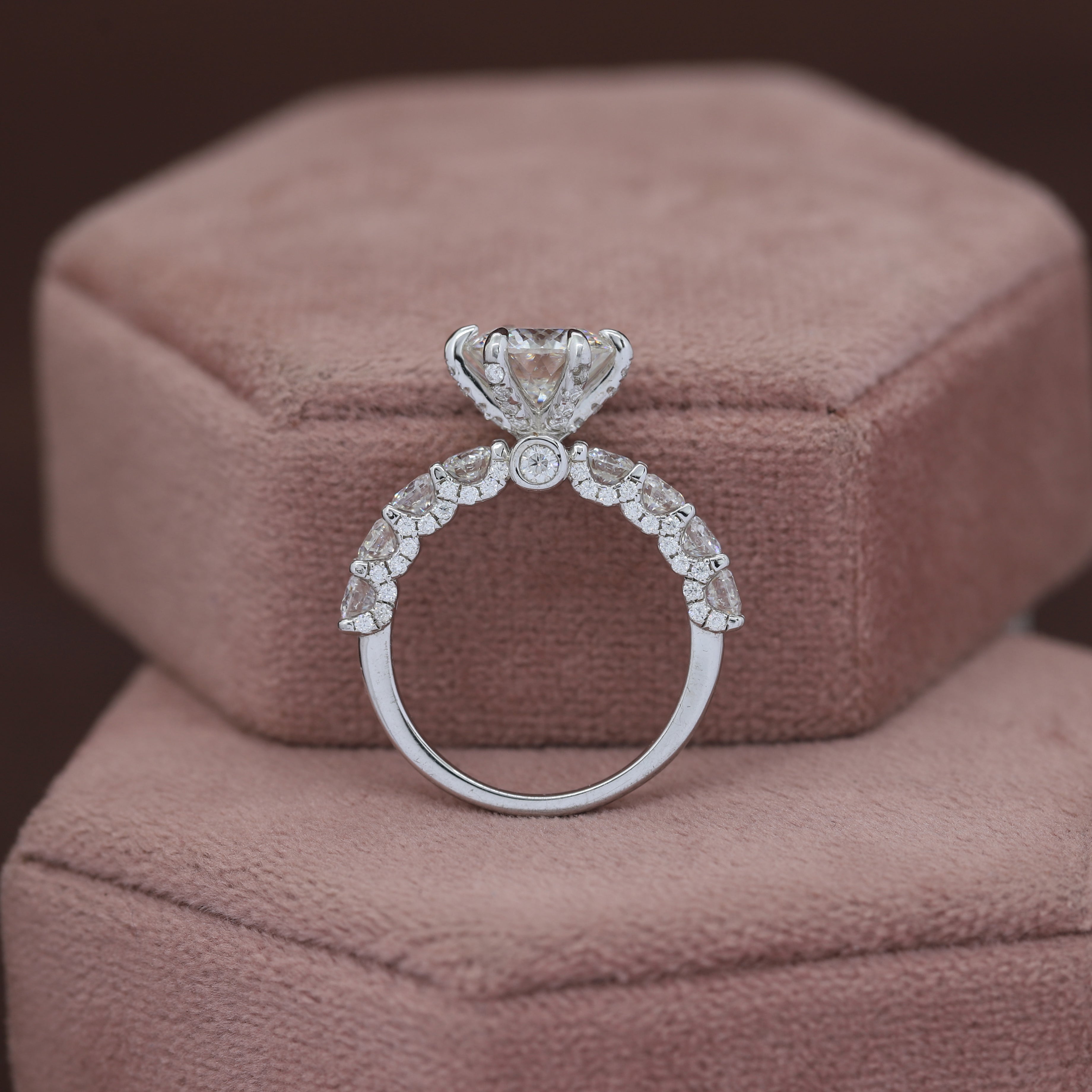 The Promise Ring– Custom Round White Diamond Ring