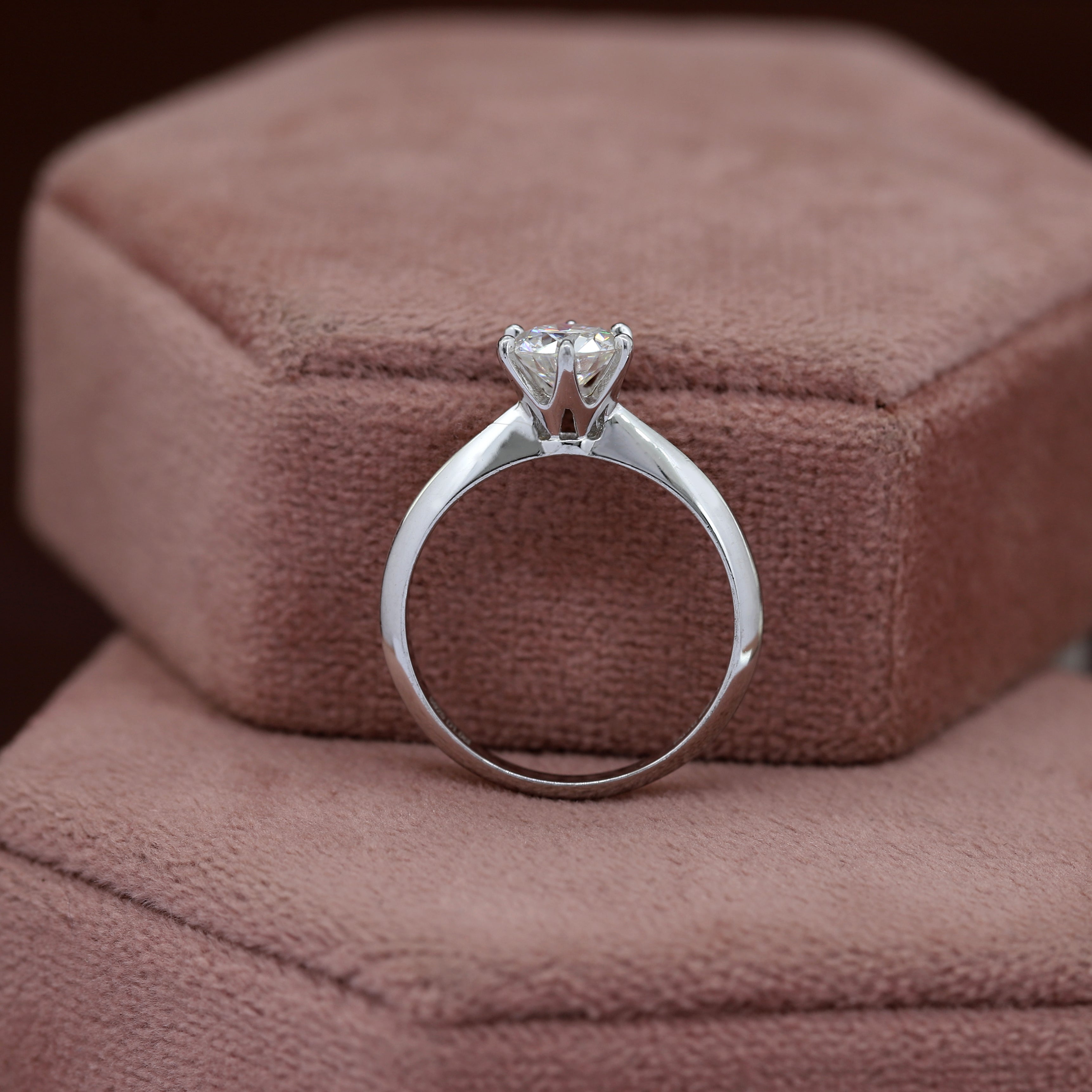 The Promise Ring– Custom Round White Diamond Ring