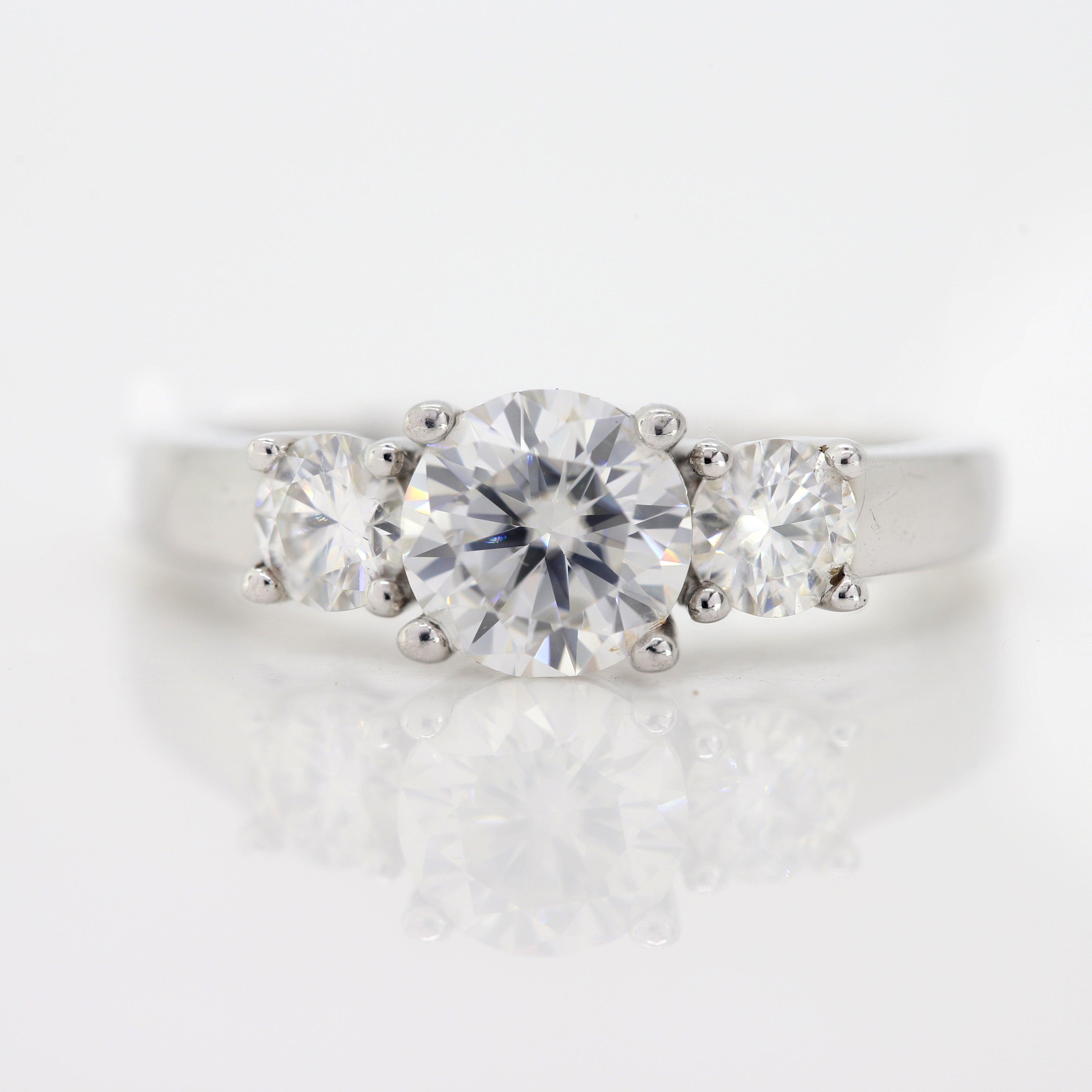 A Spark of Forever – White Round Diamond Ring in White Gold