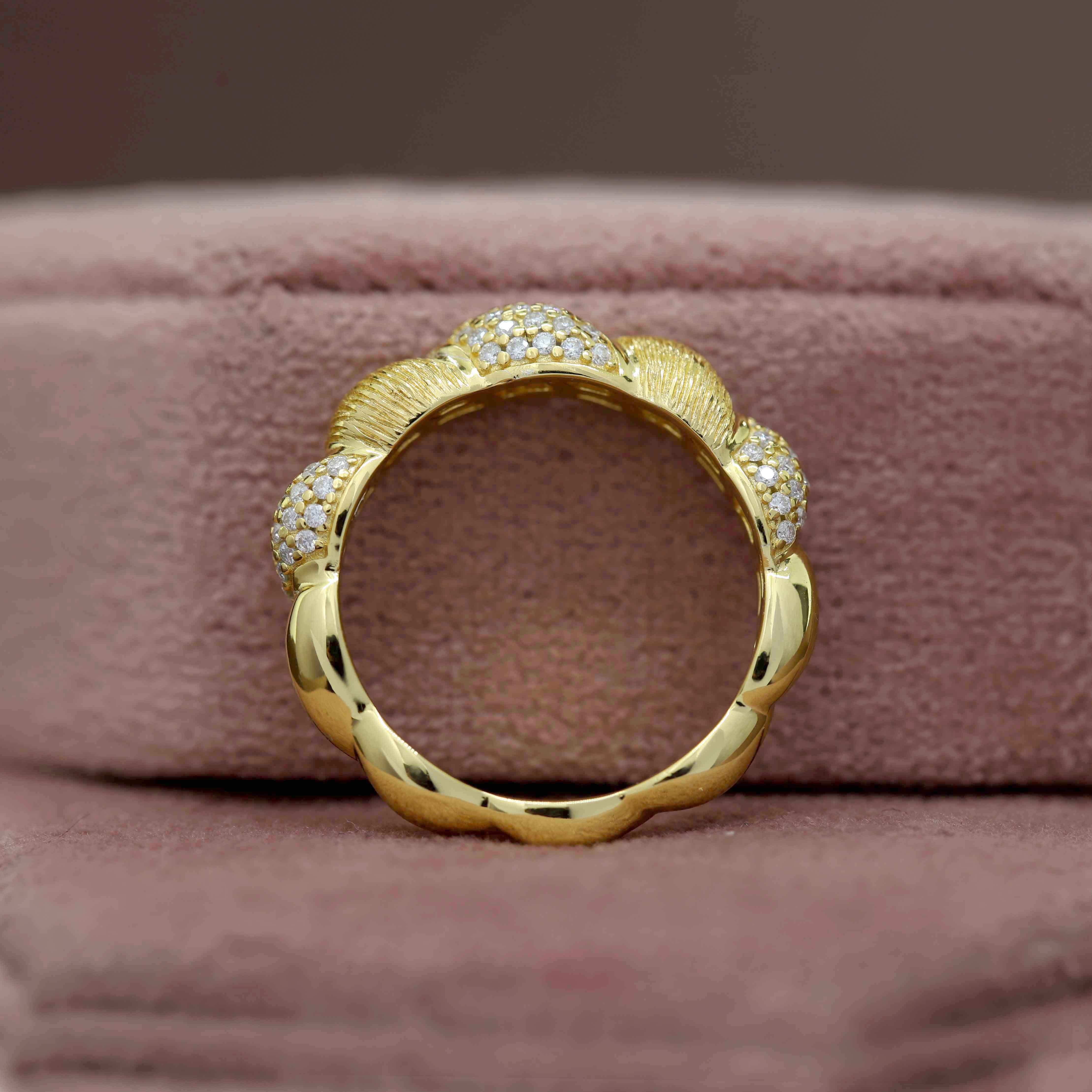 Promise in Gold- Yellow Gold Band with Round Diamond