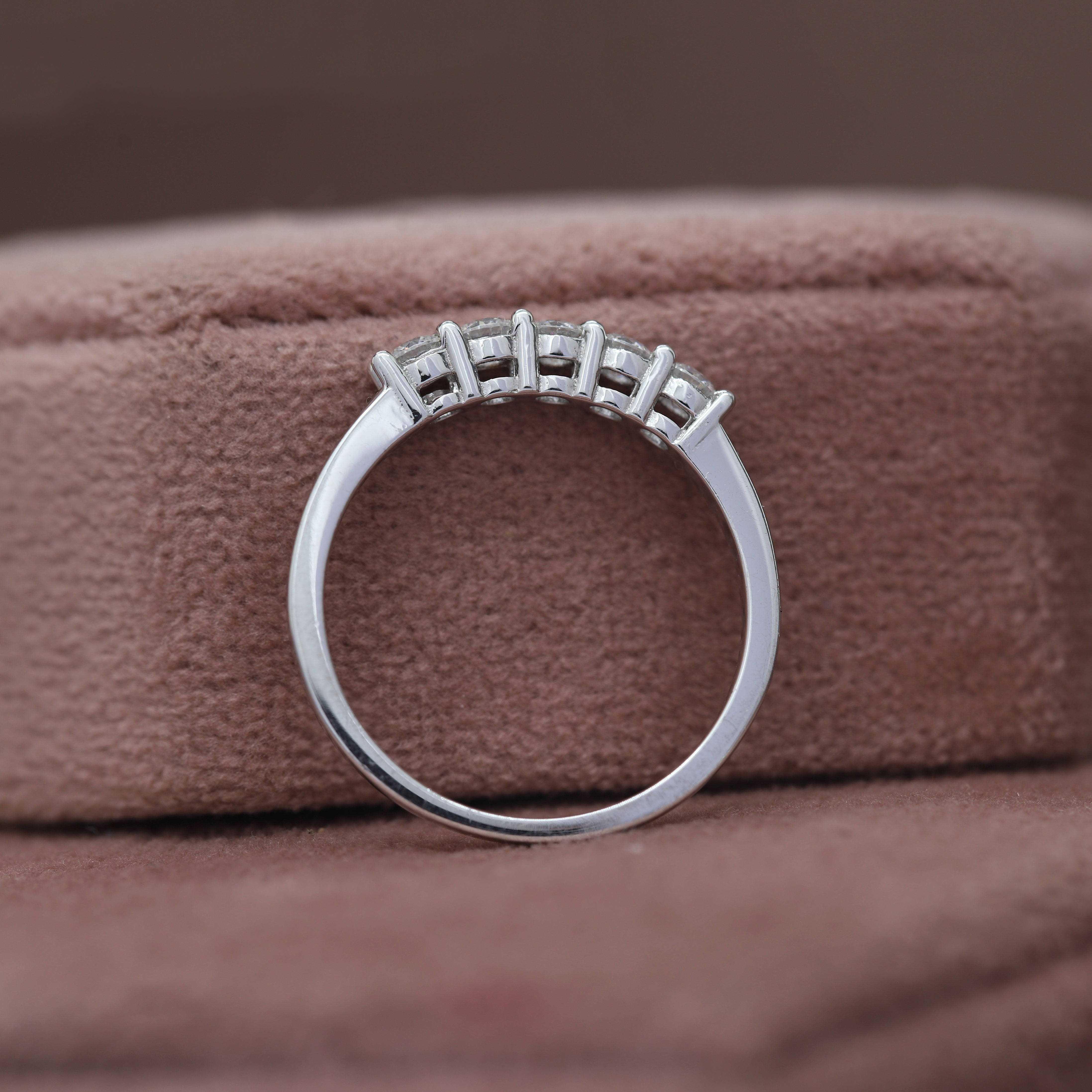 A Spark of Forever- White Gold Band with Round Diamond