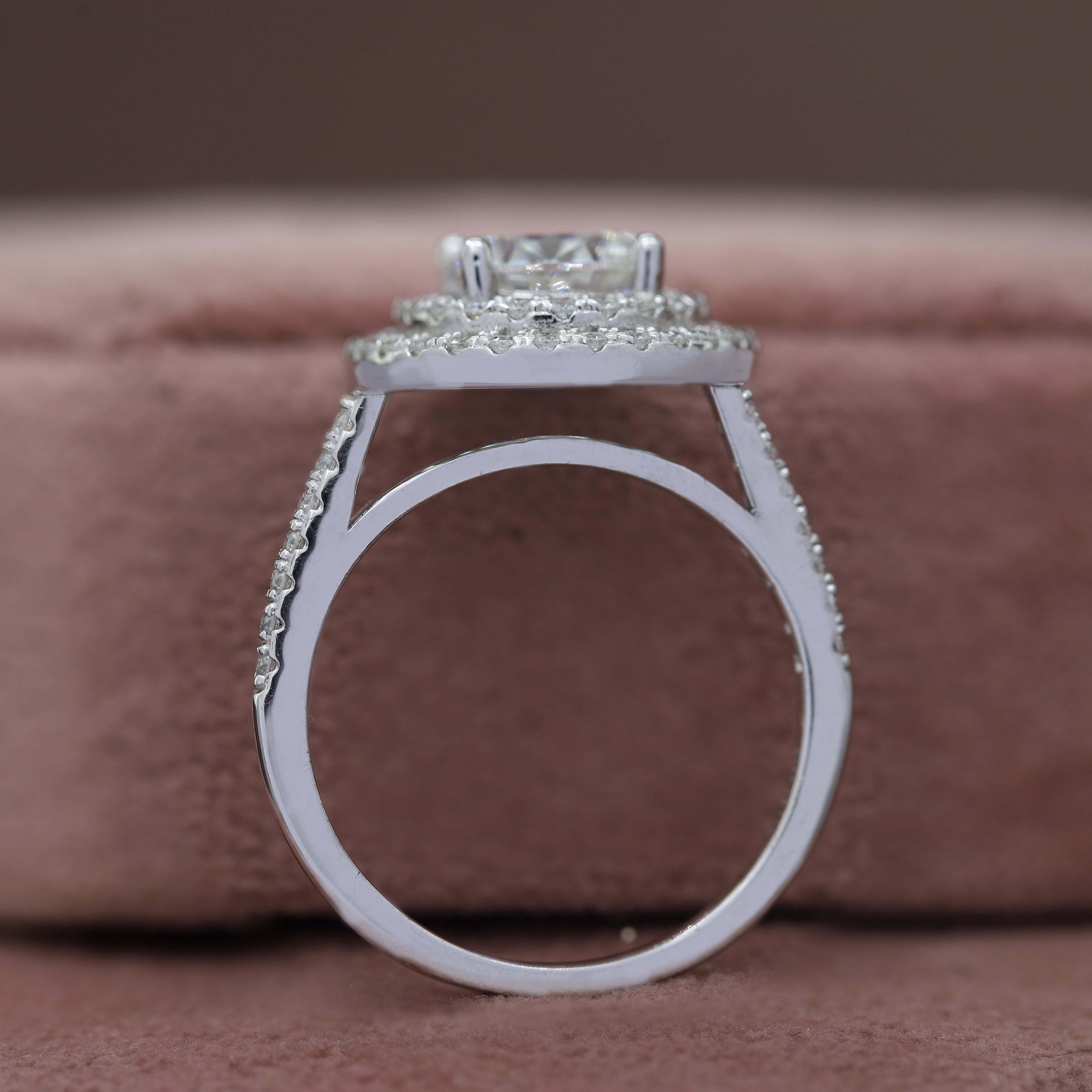 The Classic Promise – Custom Round White Diamond Ring With Band