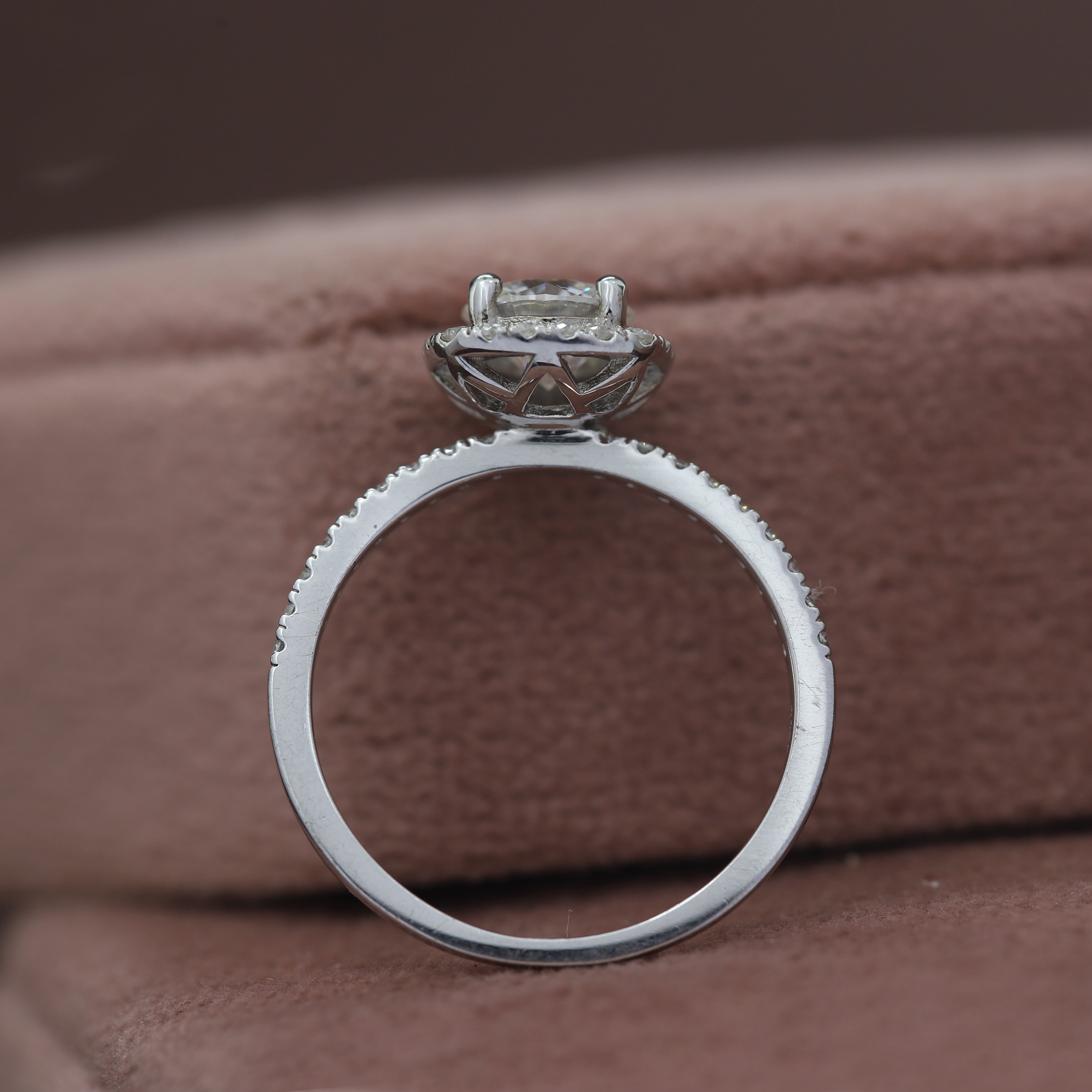 The Diamond of Forever – Custom Round White Diamond Ring With Band