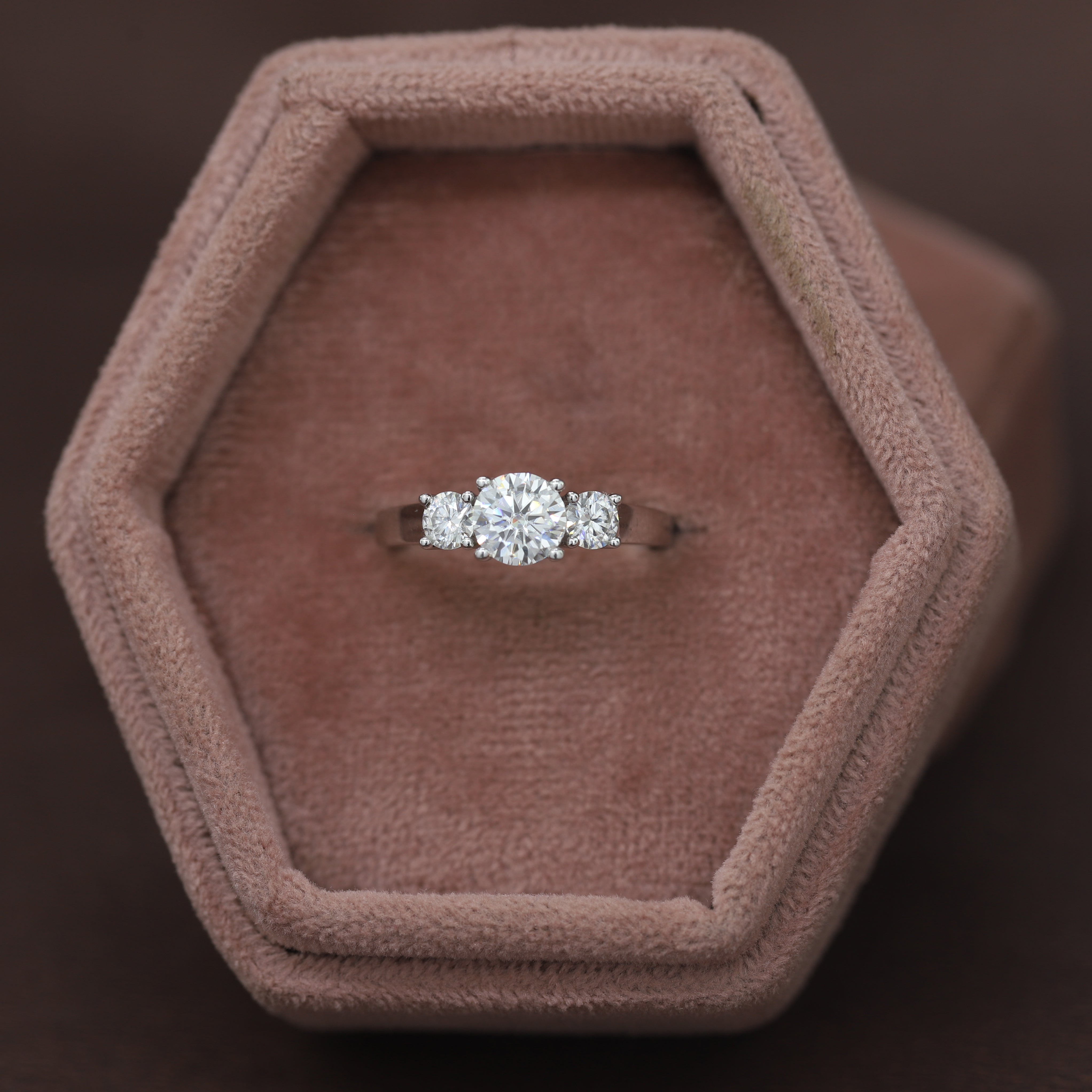 A Spark of Forever – White Round Diamond Ring in White Gold