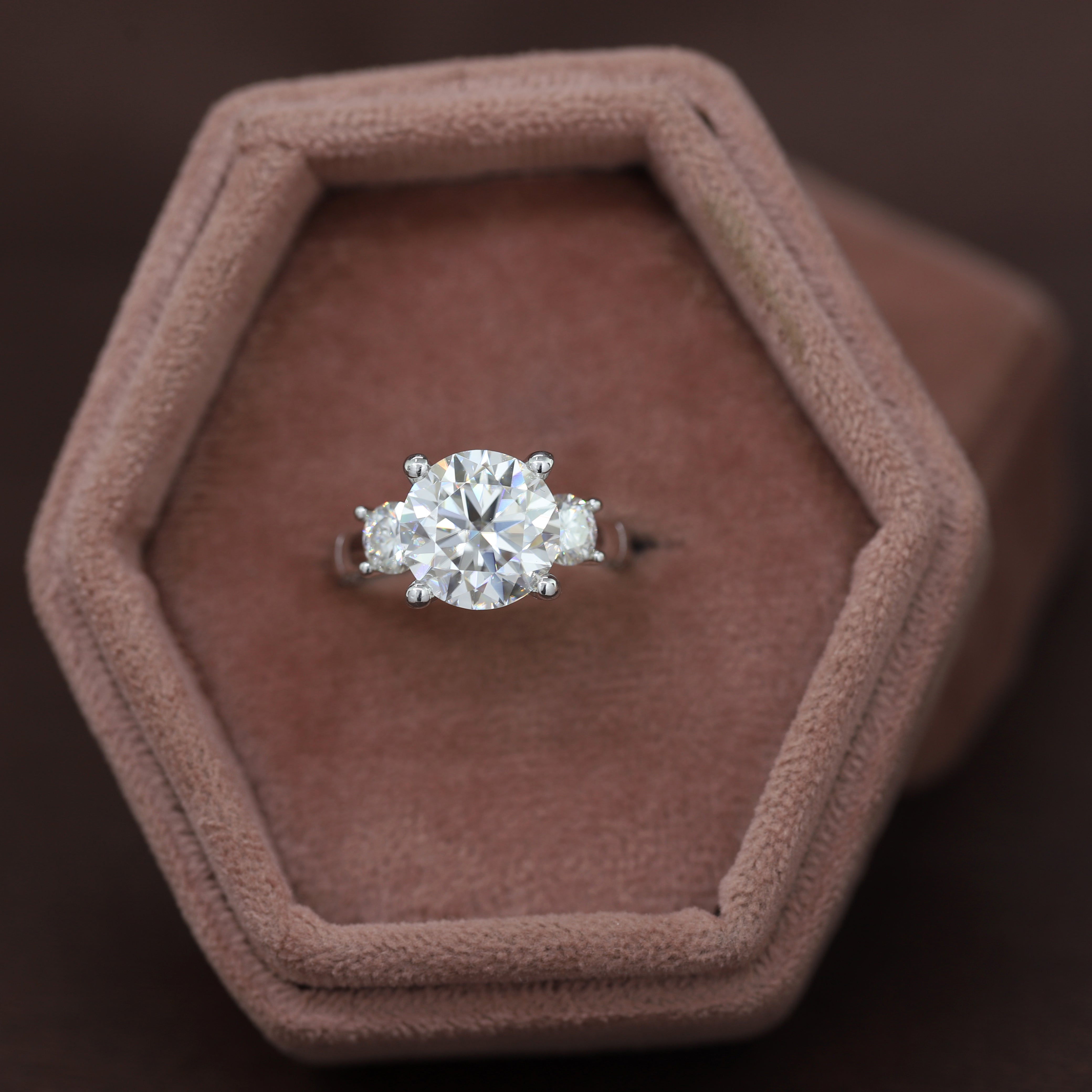 Hold Forever Close- White Gold Band with Round White Diamond