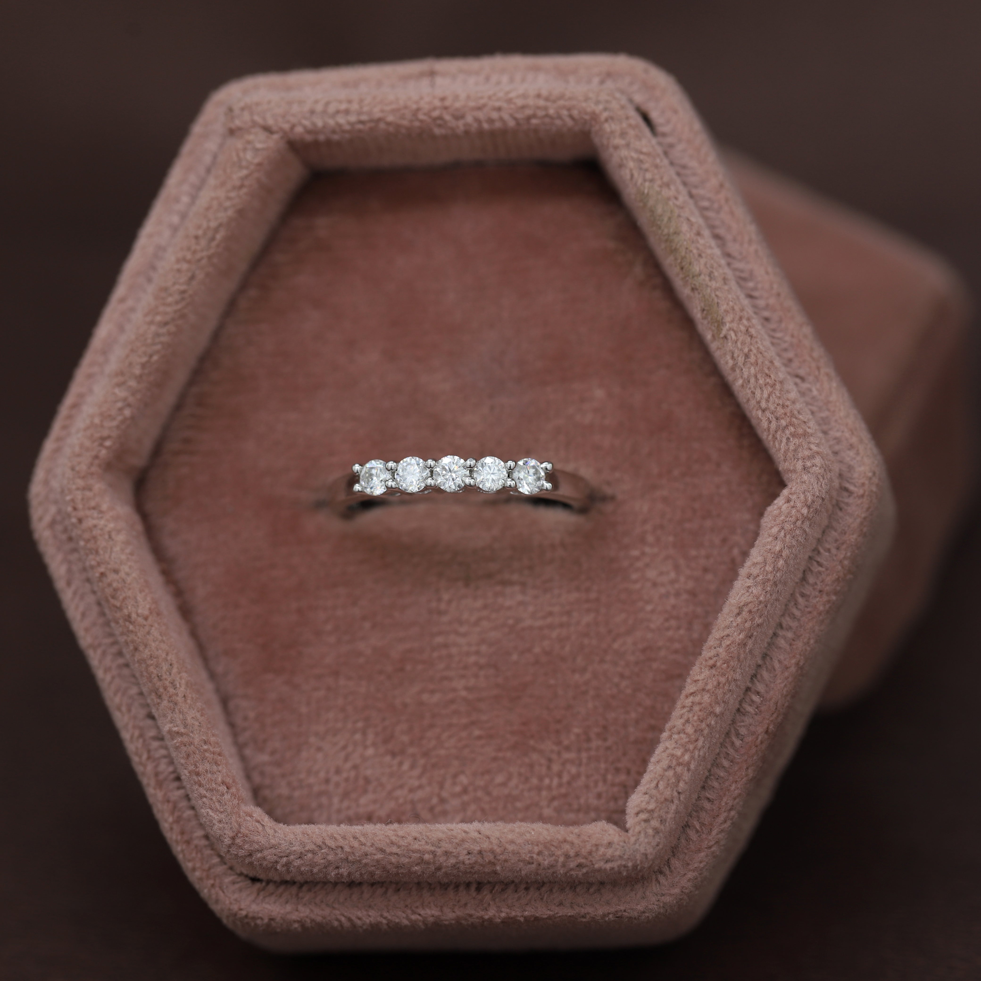 A Spark of Forever- White Gold Band with Round Diamond