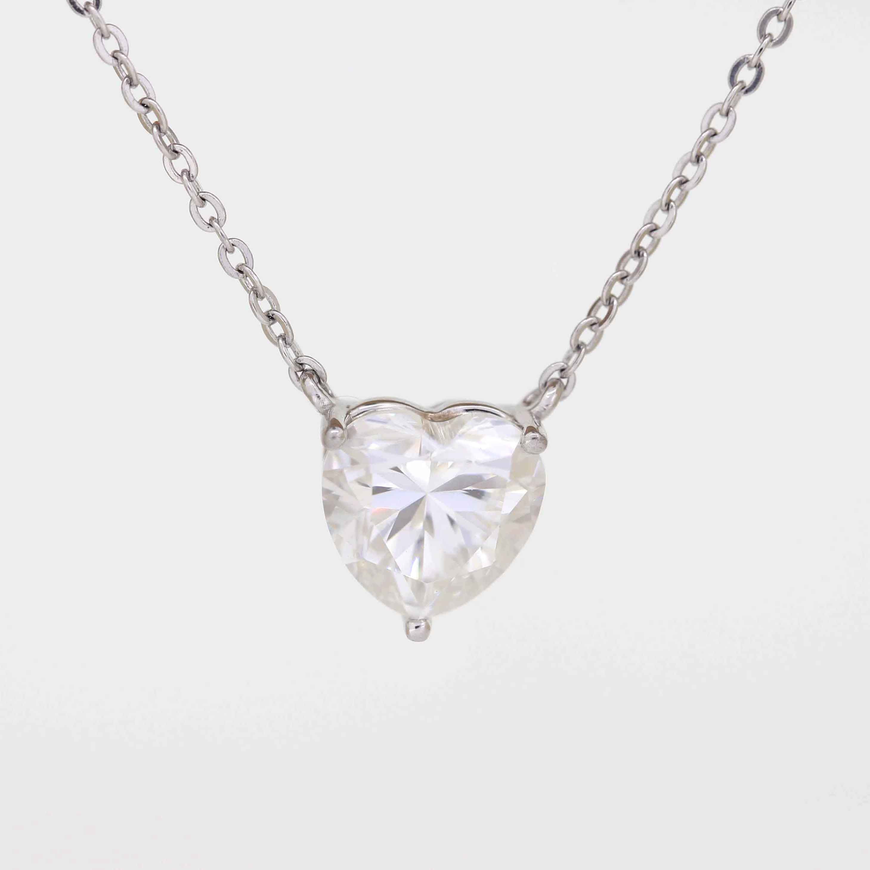 Everyday Elegance Heart Diamond Pendant in White Gold