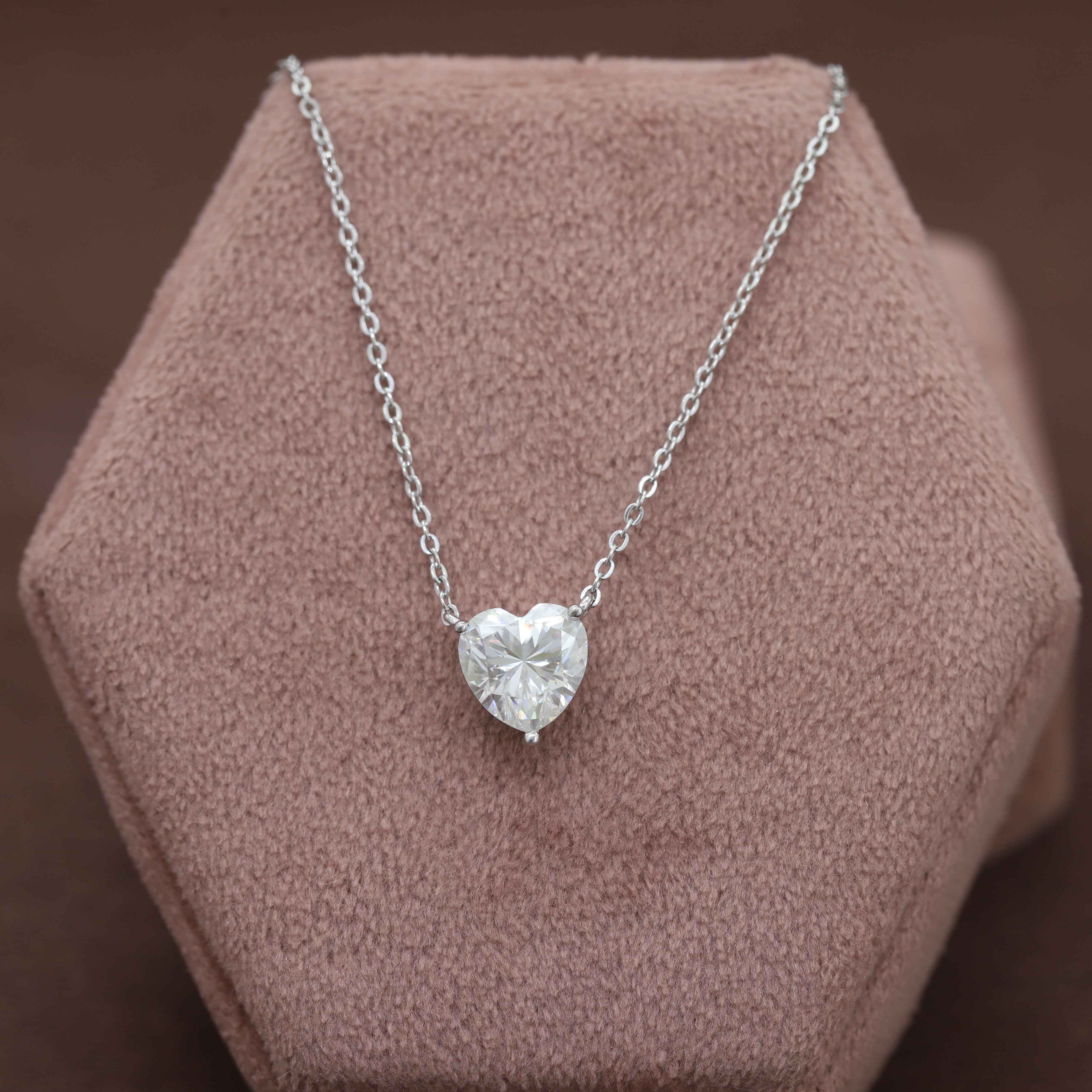 Everyday Elegance Heart Diamond Pendant in White Gold