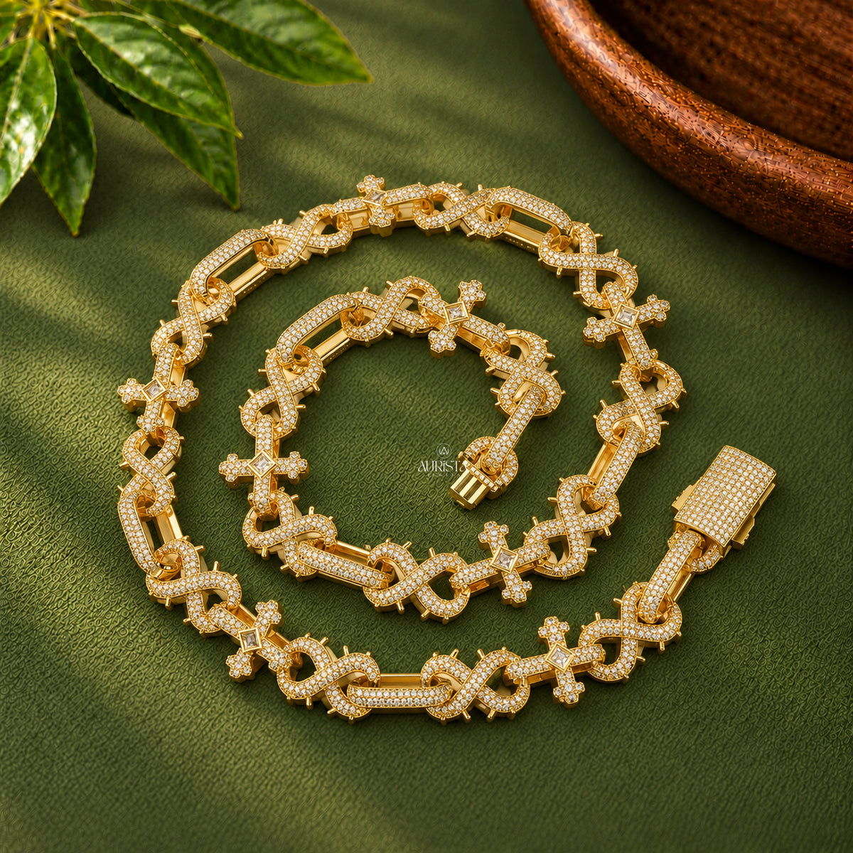 Custom Architectural Link Chain Moissanite in Diamond Luxury Statement Necklace